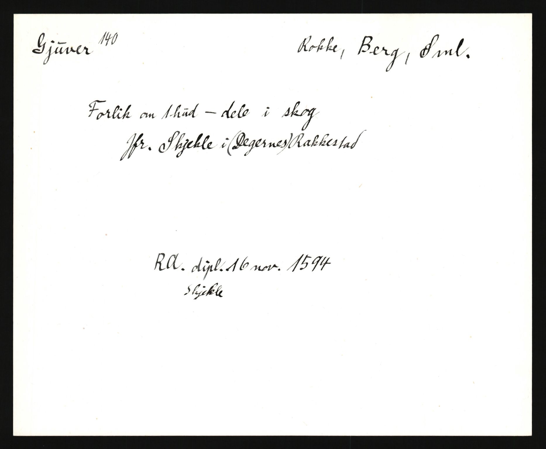 Riksarkivets diplomsamling, AV/RA-EA-5965/F35/F35e/L0002: Registreringssedler Østfold 2, 1300-1900, s. 615