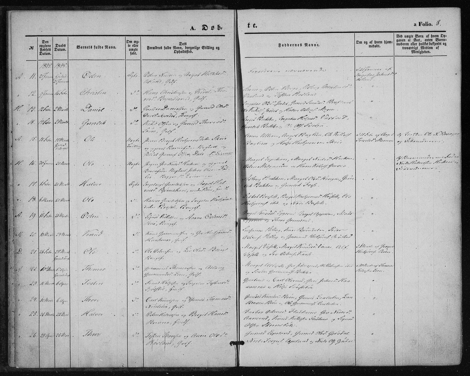 Tinn kirkebøker, AV/SAKO-A-308/F/Fa/L0005: Ministerialbok nr. I 5, 1844-1856, s. 8