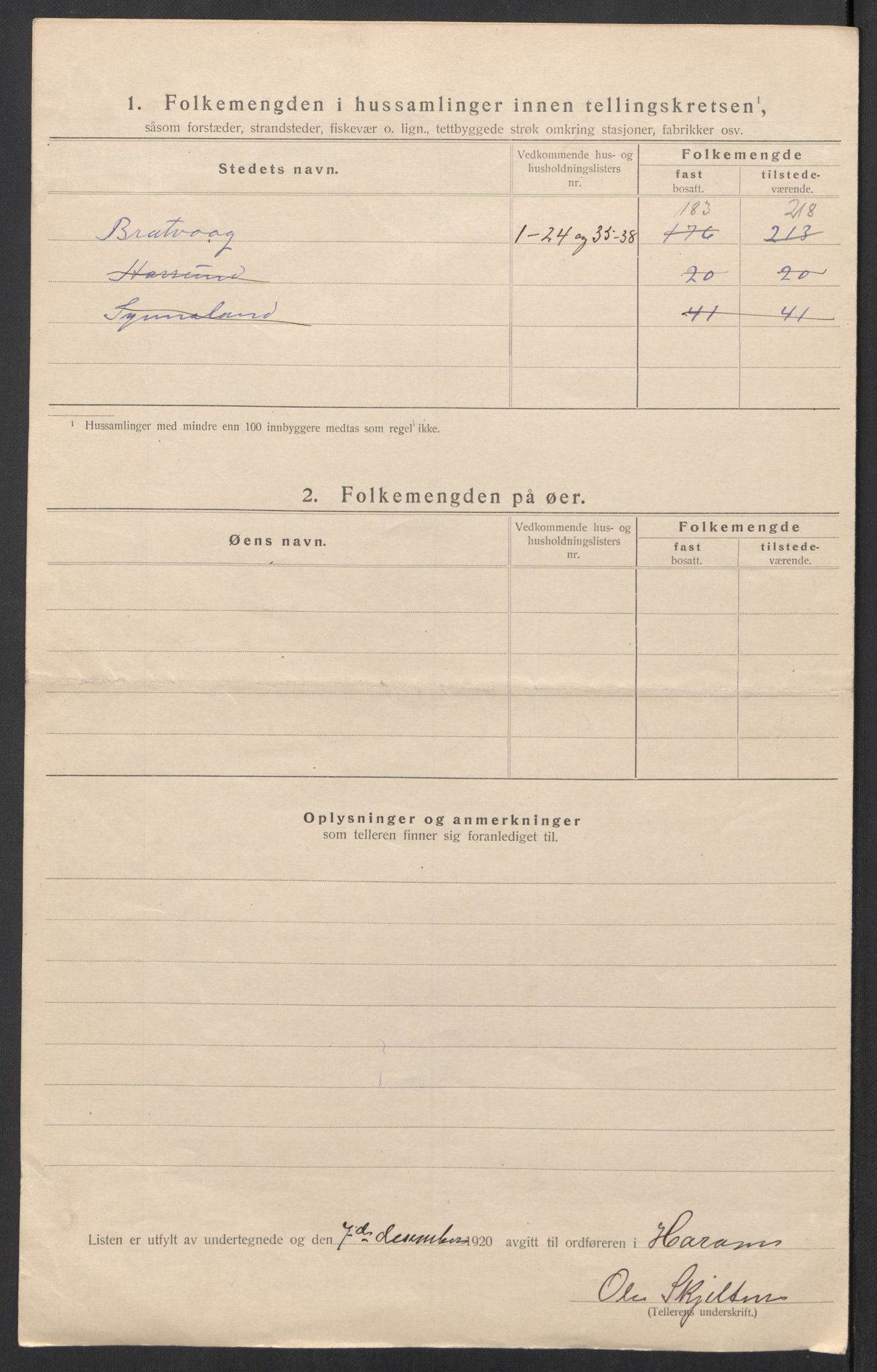 SAT, Folketelling 1920 for 1534 Haram herred, 1920, s. 17