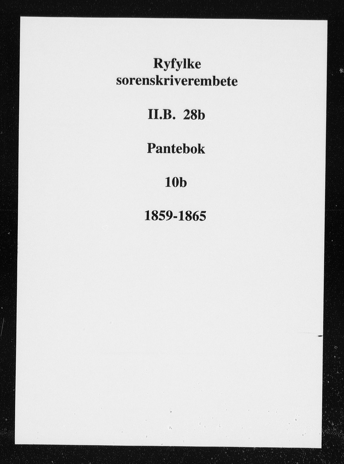 Ryfylke tingrett, SAST/A-100055/001/II/IIB/L0028b: Pantebok nr. 10b, 1862-1865
