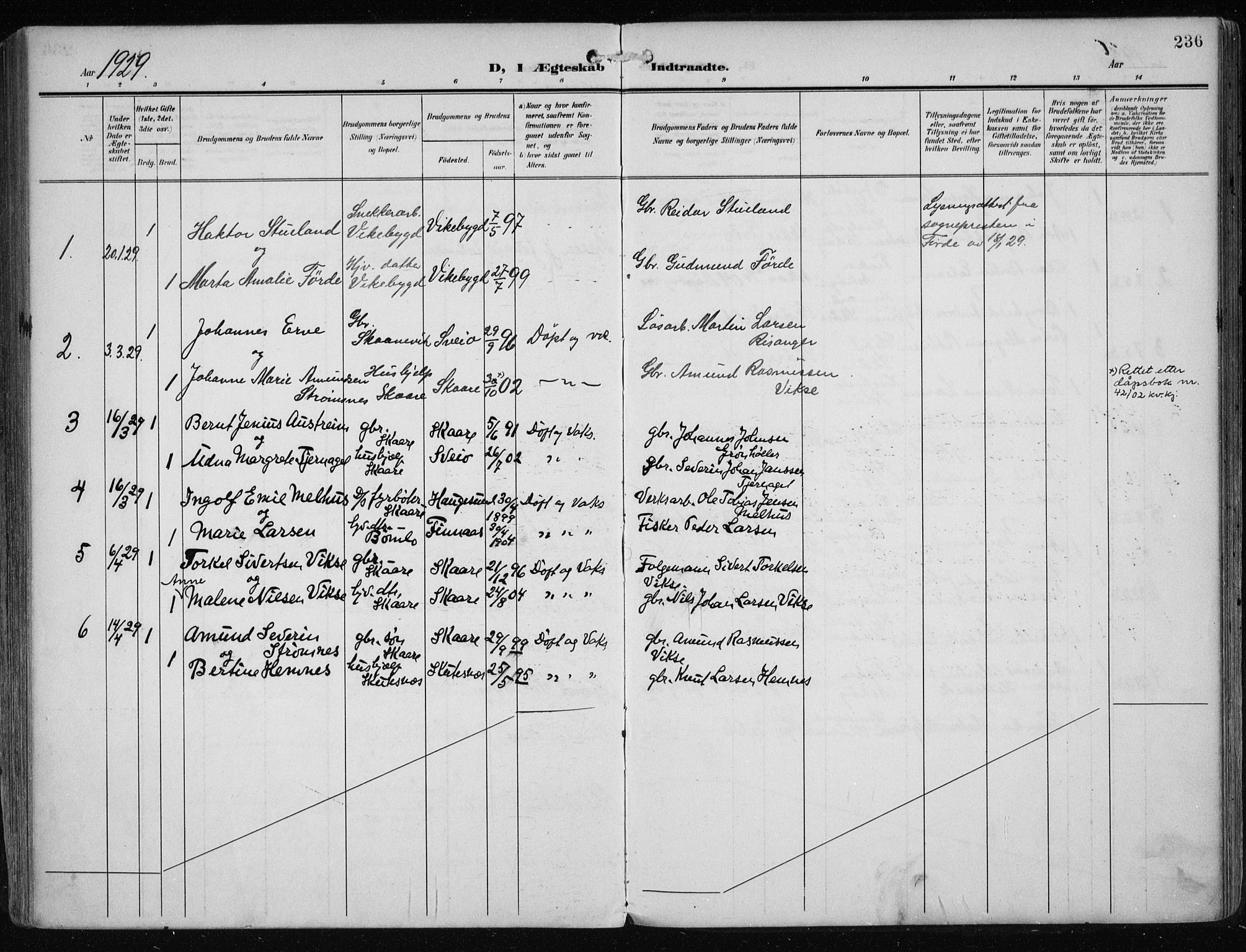 Haugesund sokneprestkontor, SAST/A -101863/H/Ha/Haa/L0010: Ministerialbok nr. A 10, 1909-1935, s. 236