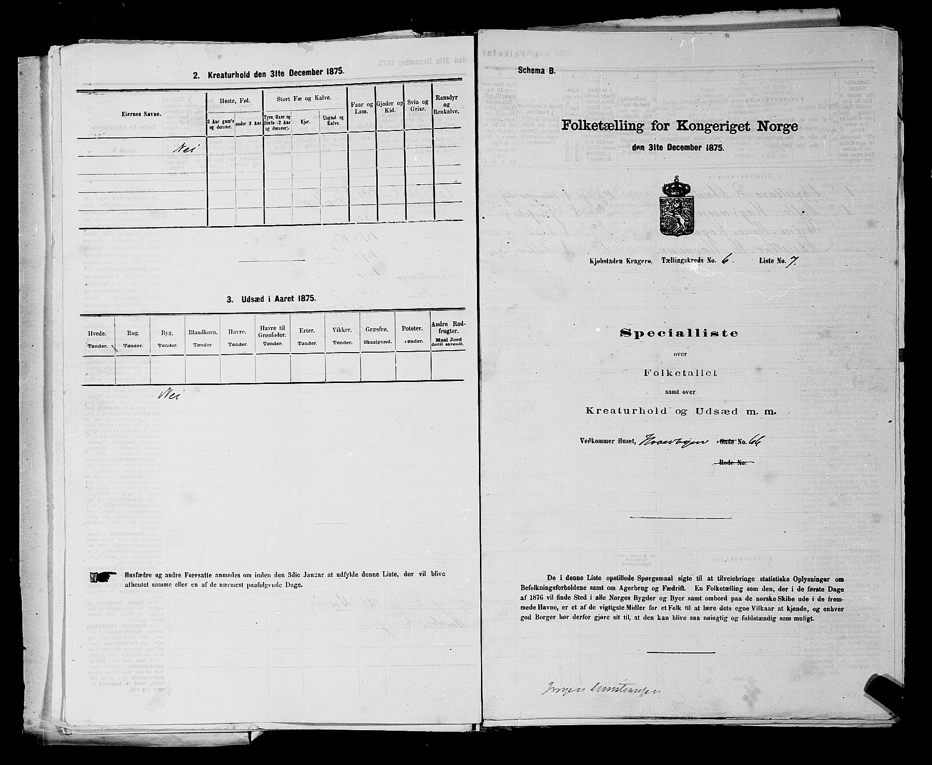 SAKO, Folketelling 1875 for 0801P Kragerø prestegjeld, 1875, s. 140