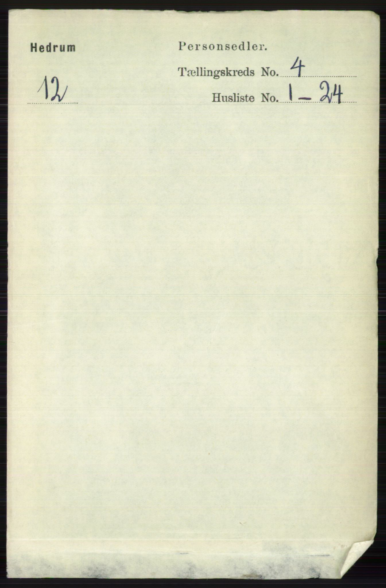 RA, Folketelling 1891 for 0727 Hedrum herred, 1891, s. 1387