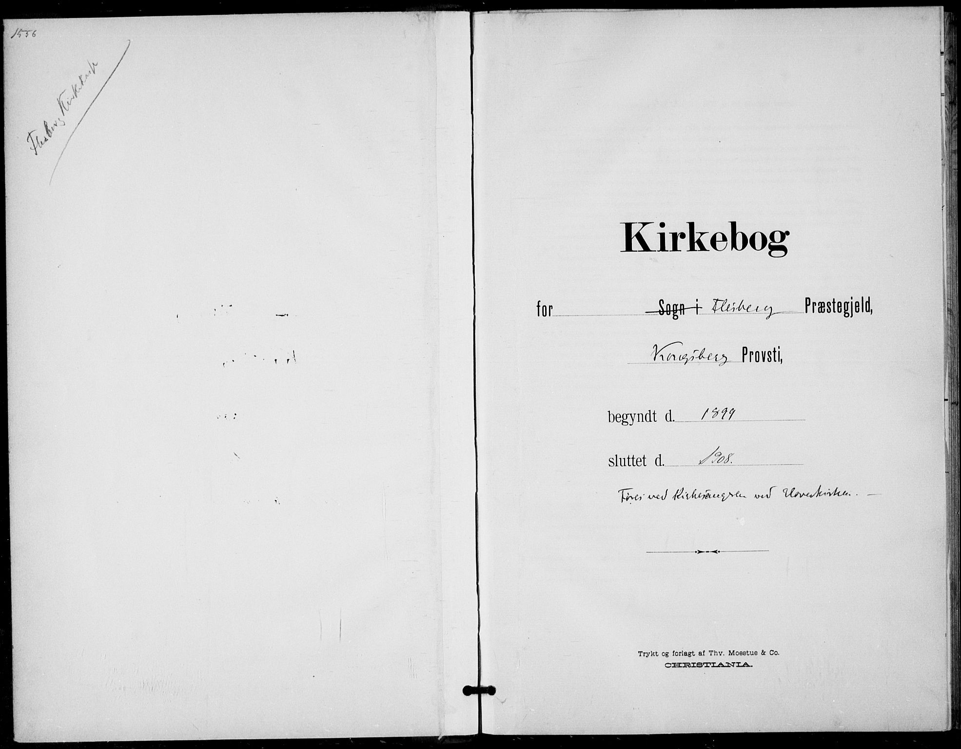 Flesberg kirkebøker, AV/SAKO-A-18/G/Ga/L0005: Klokkerbok nr. I 5, 1899-1908