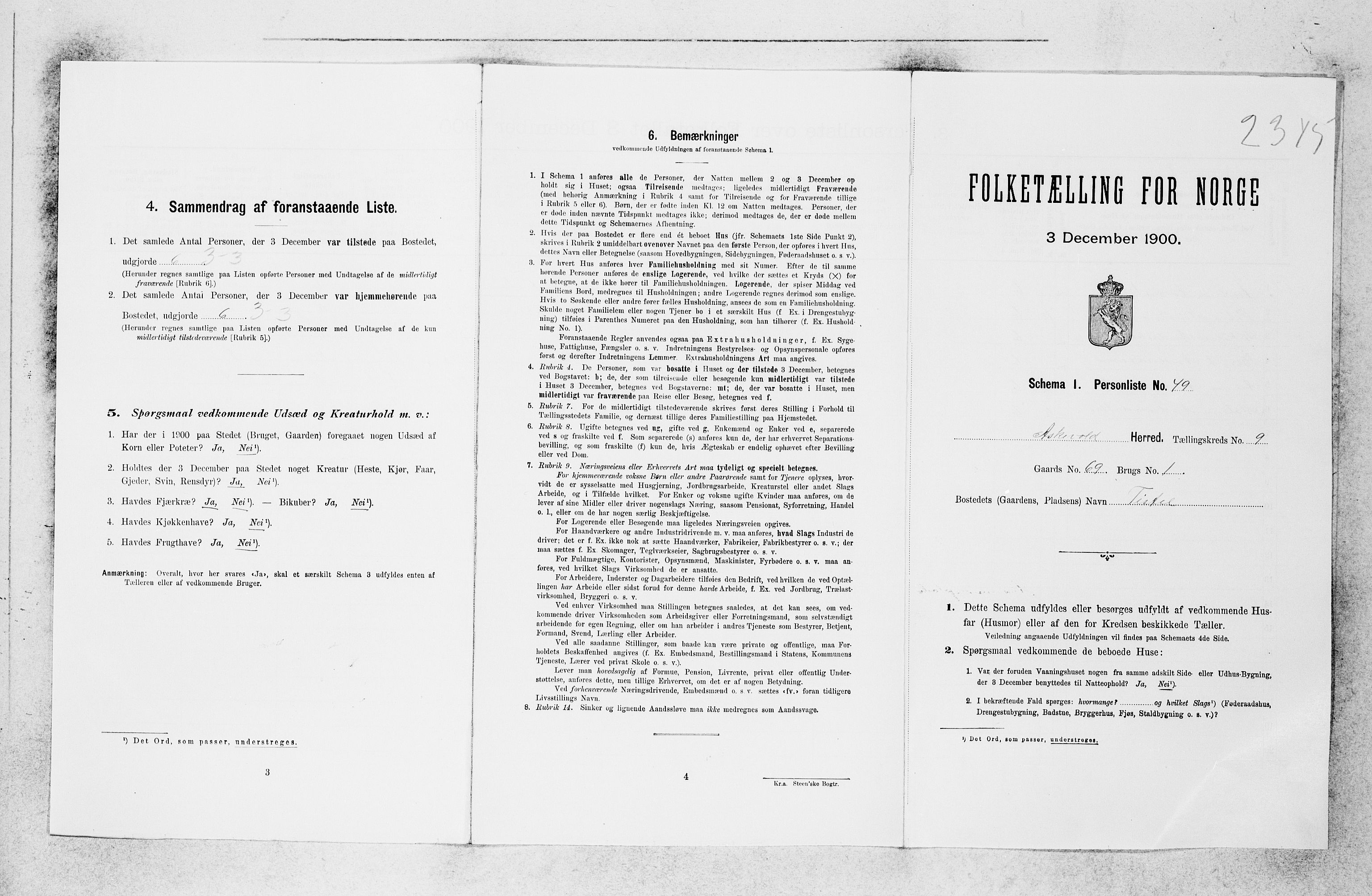 SAB, Folketelling 1900 for 1428 Askvoll herred, 1900, s. 885