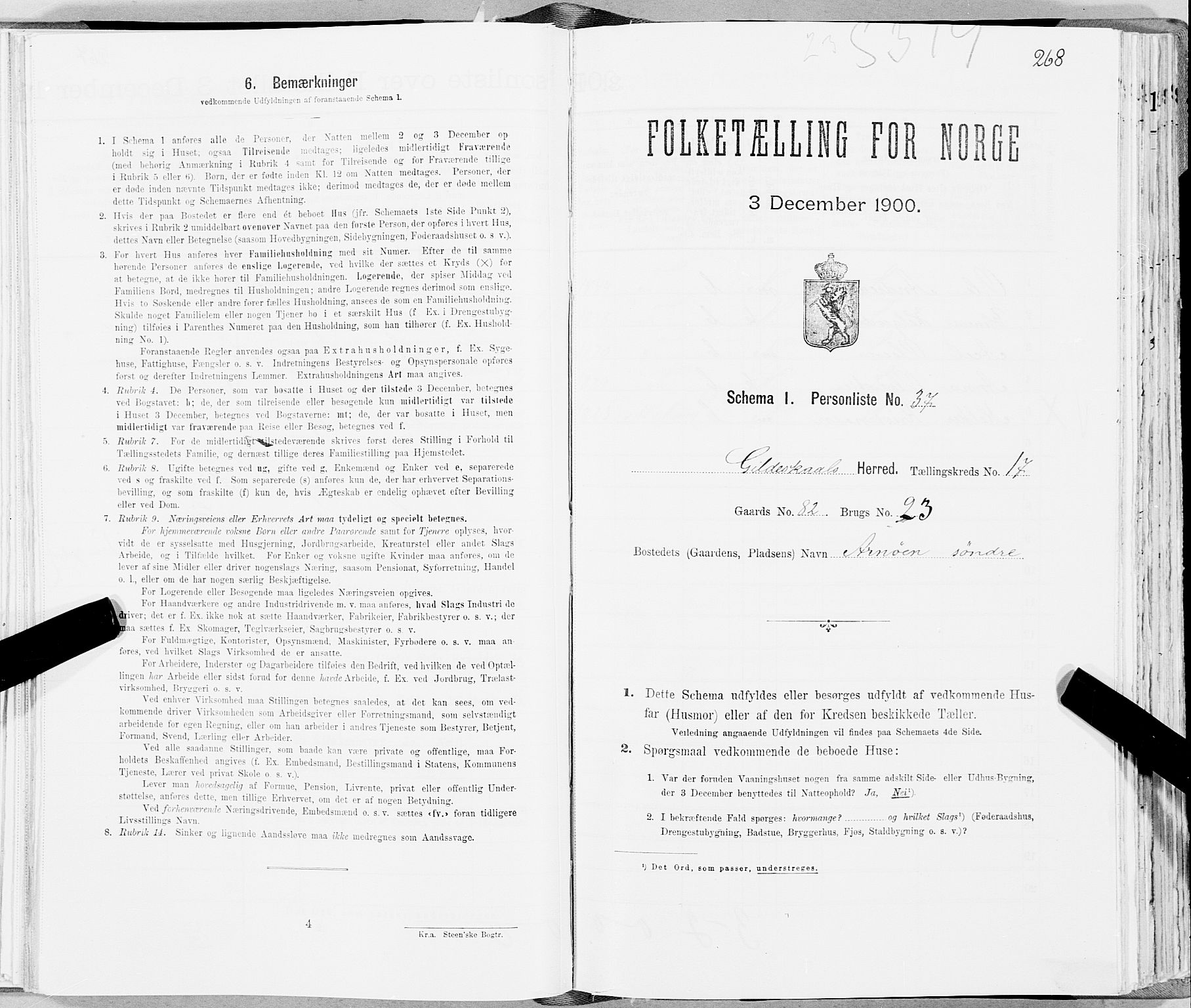 SAT, Folketelling 1900 for 1838 Gildeskål herred, 1900, s. 1778
