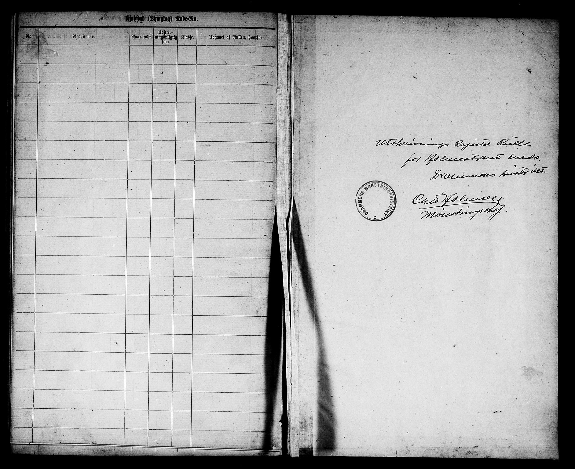 Holmestrand innrulleringskontor, SAKO/A-1151/G/Gb/L0002: Utskrivningsregisterrulle, 1870-1890, s. 68