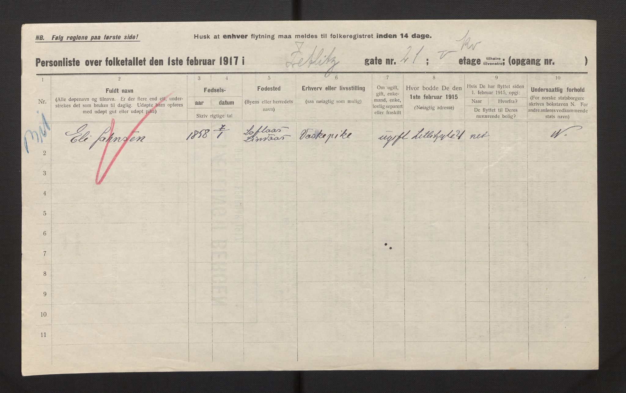 SAB, Kommunal folketelling 1917 for Bergen kjøpstad, 1917, s. 45671