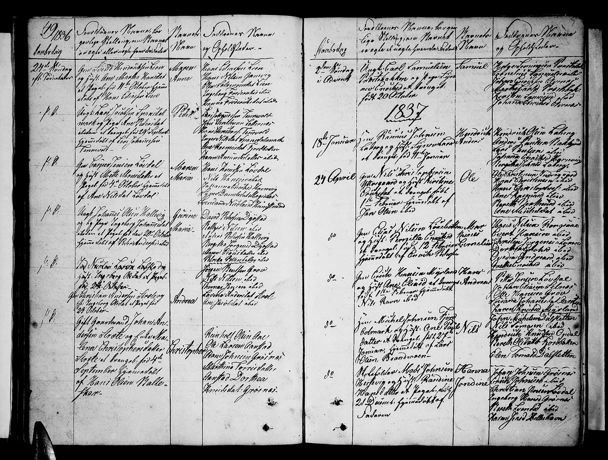 Ibestad sokneprestembete, AV/SATØ-S-0077/H/Ha/Hab/L0003klokker: Klokkerbok nr. 3, 1833-1852, s. 49