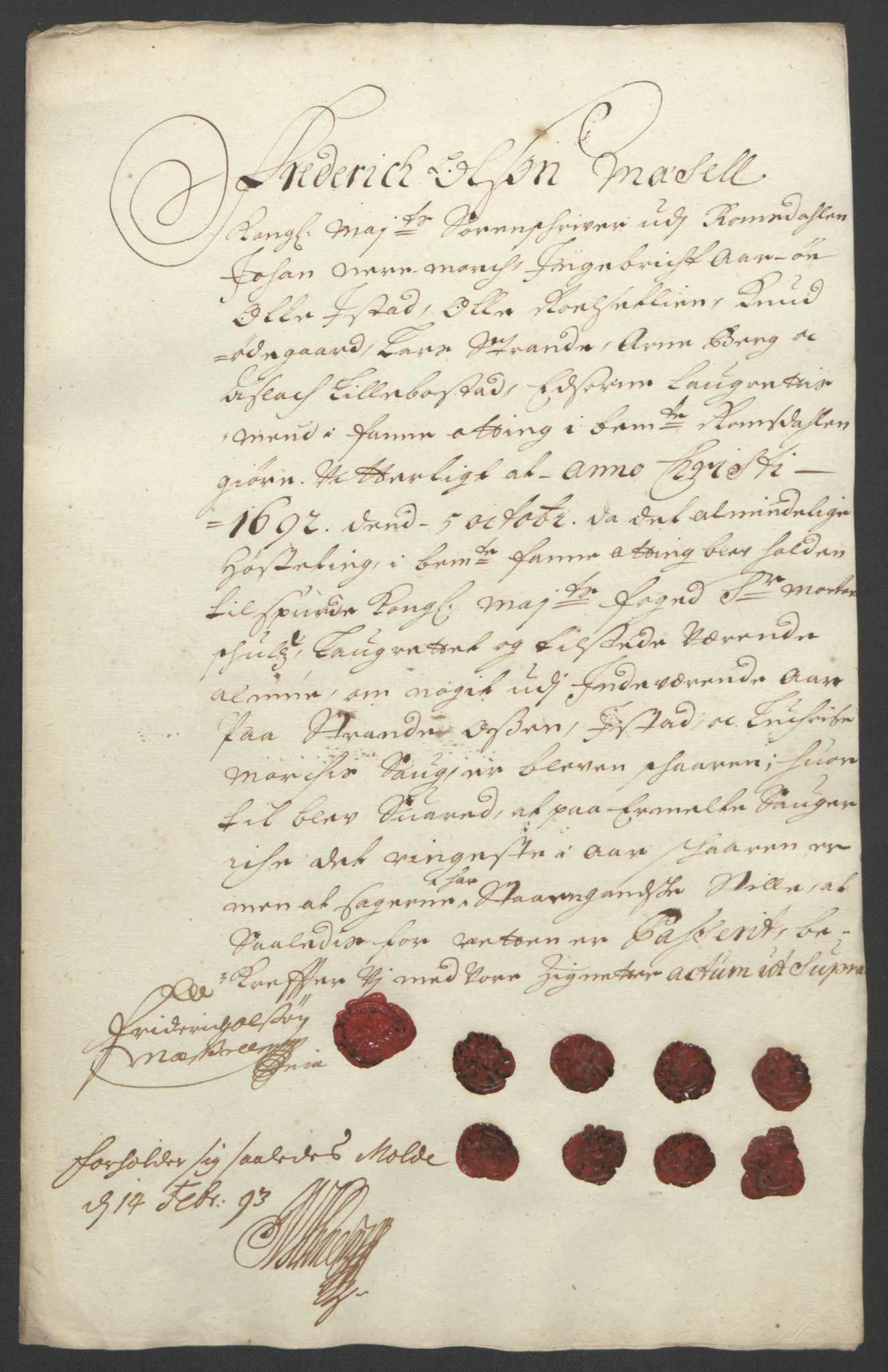 Rentekammeret inntil 1814, Reviderte regnskaper, Fogderegnskap, AV/RA-EA-4092/R55/L3650: Fogderegnskap Romsdal, 1692, s. 83