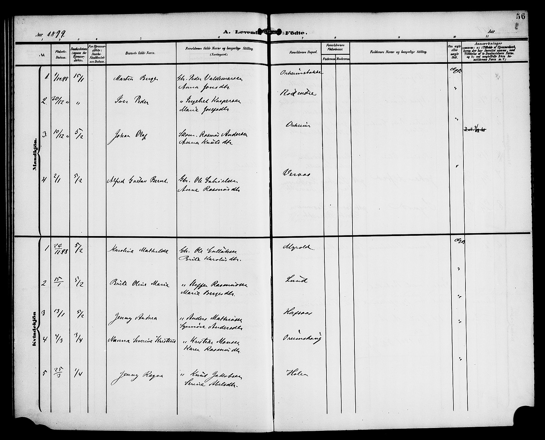 Eid sokneprestembete, AV/SAB-A-82301/H/Haa/Haac/L0001: Ministerialbok nr. C 1, 1879-1899, s. 56