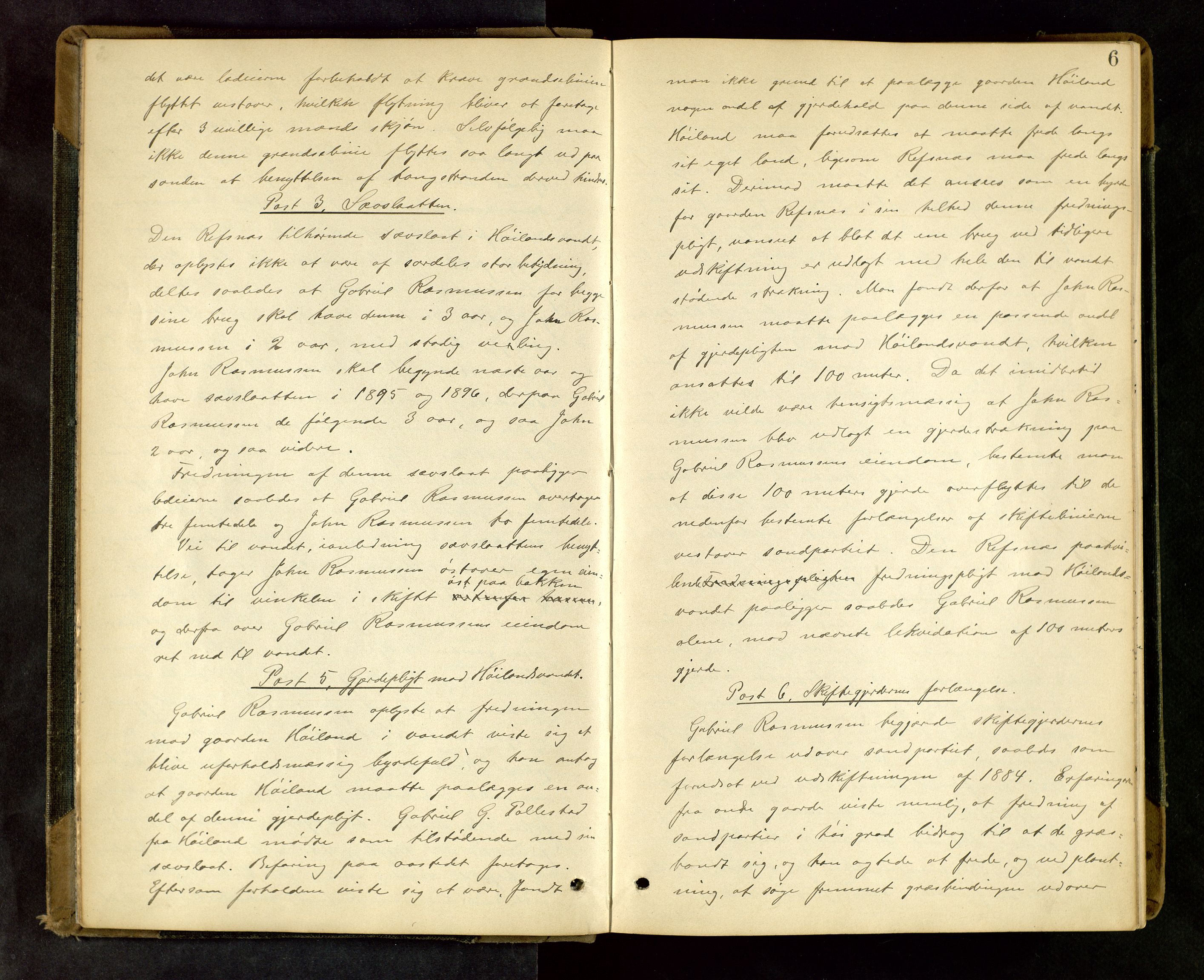 Rogaland jordskifterett, AV/SAST-A-102426/Oa/L0051: Forhandlingsprotokoll, 1894-1897, s. 6