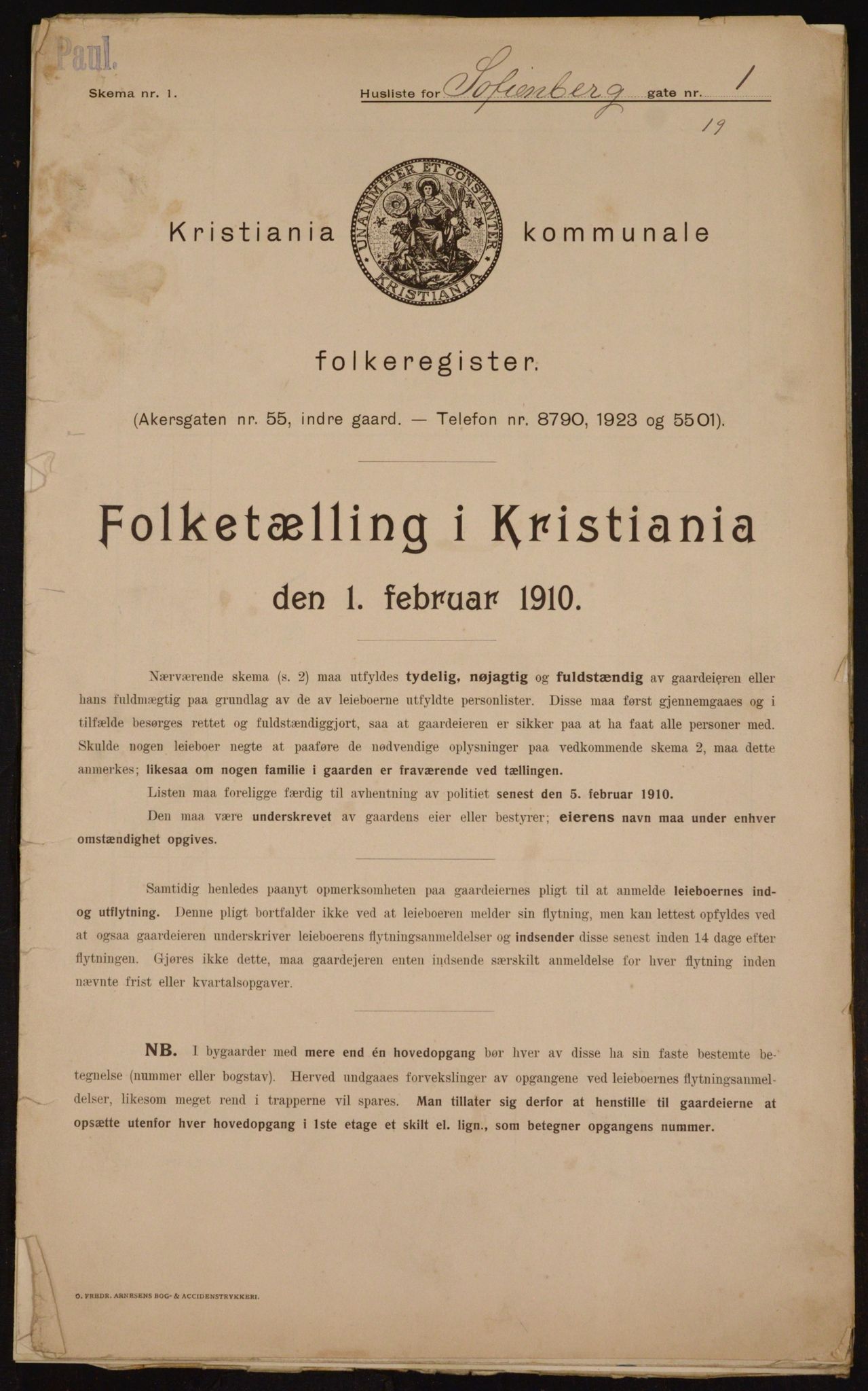 OBA, Kommunal folketelling 1.2.1910 for Kristiania, 1910, s. 93514