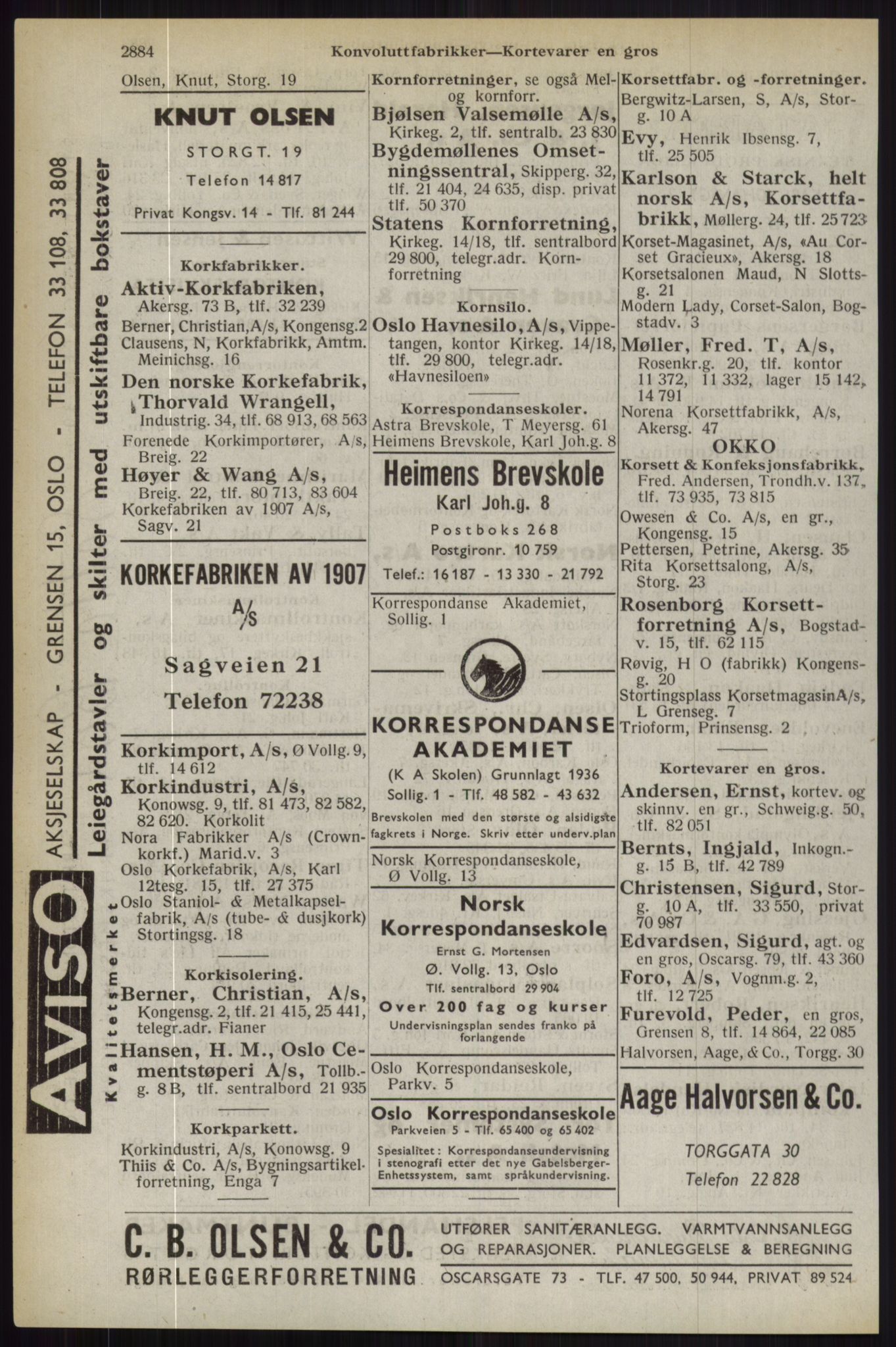 Kristiania/Oslo adressebok, PUBL/-, 1944, s. 2884