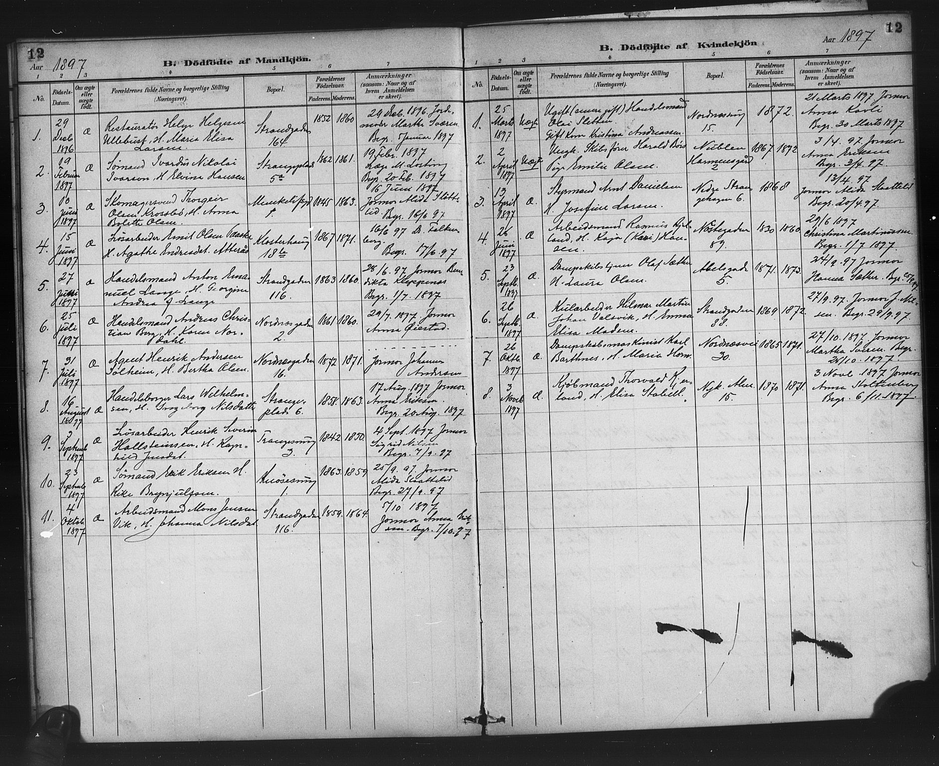 Nykirken Sokneprestembete, AV/SAB-A-77101/H/Haa/L0048: Ministerialbok nr. F 1, 1882-1916, s. 12