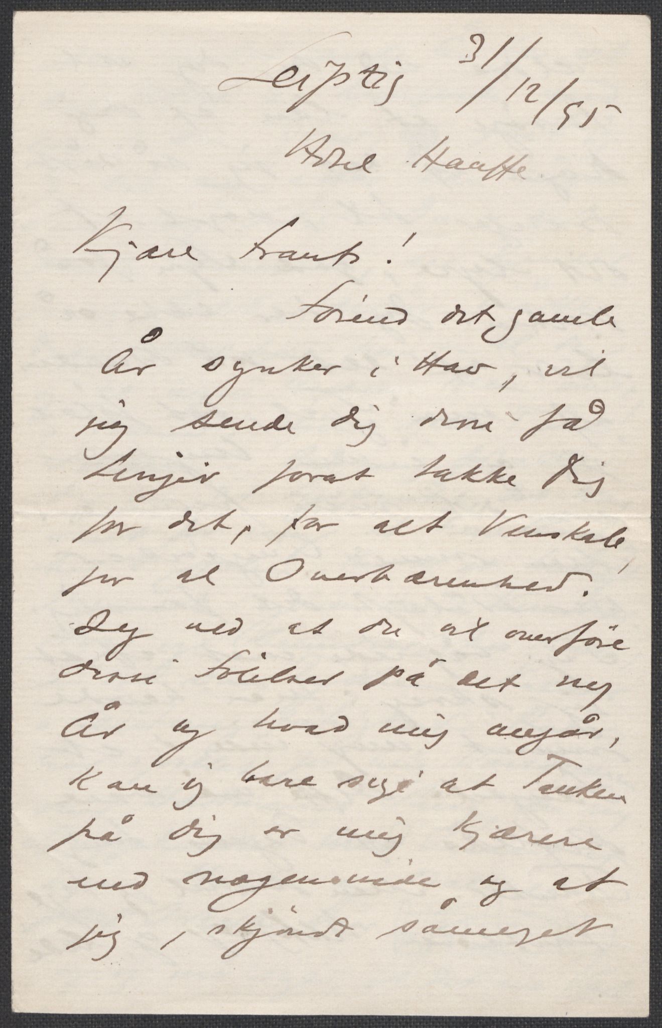 Beyer, Frants, RA/PA-0132/F/L0001: Brev fra Edvard Grieg til Frantz Beyer og "En del optegnelser som kan tjene til kommentar til brevene" av Marie Beyer, 1872-1907, s. 460