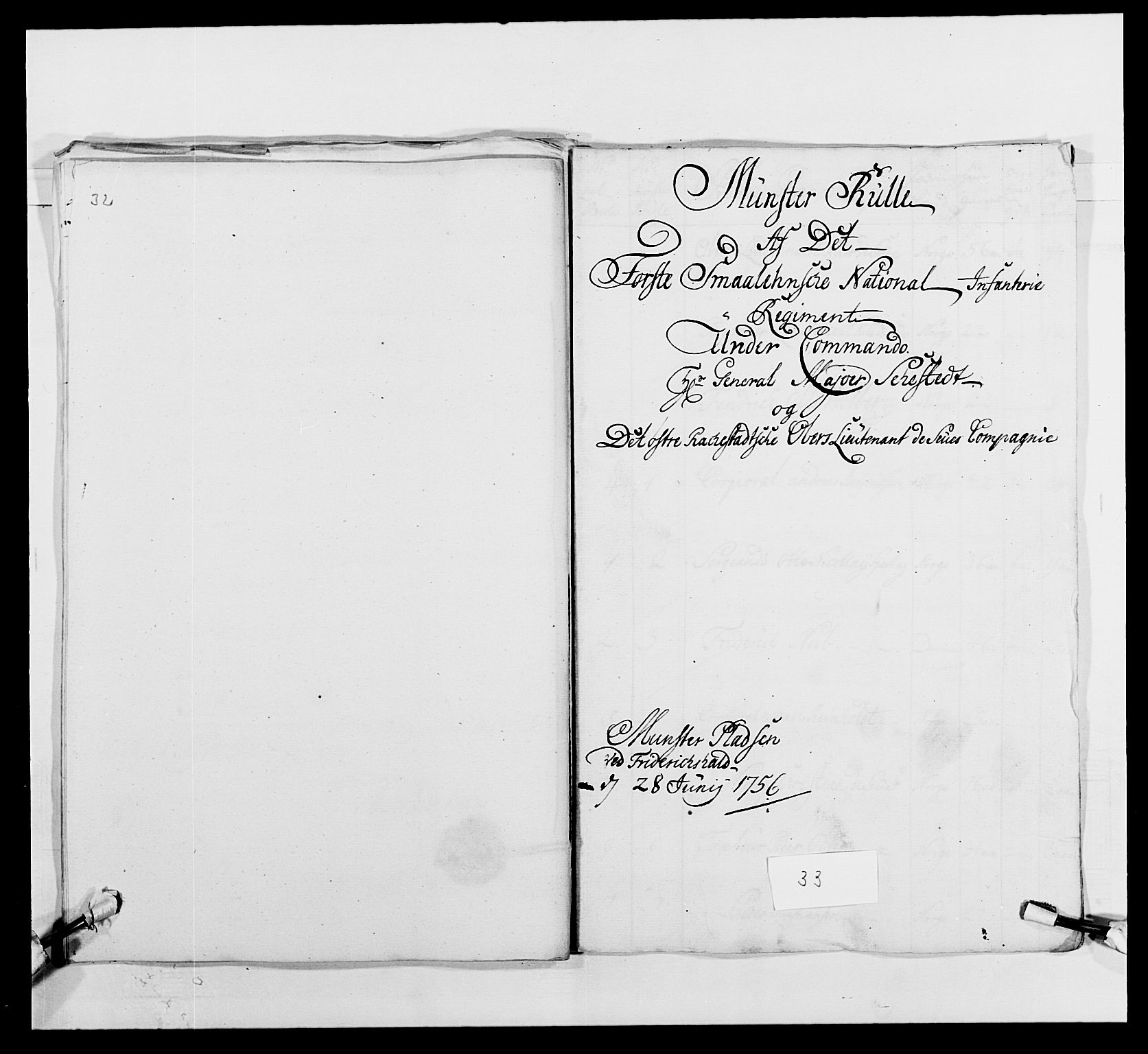 Kommanderende general (KG I) med Det norske krigsdirektorium, AV/RA-EA-5419/E/Ea/L0495: 1. Smålenske regiment, 1732-1763, s. 488