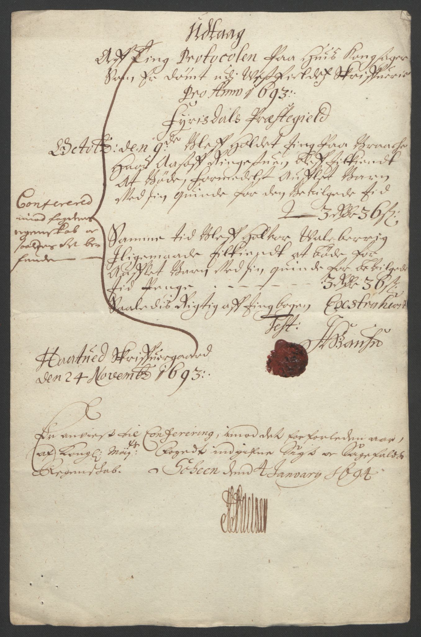 Rentekammeret inntil 1814, Reviderte regnskaper, Fogderegnskap, AV/RA-EA-4092/R35/L2091: Fogderegnskap Øvre og Nedre Telemark, 1690-1693, s. 267