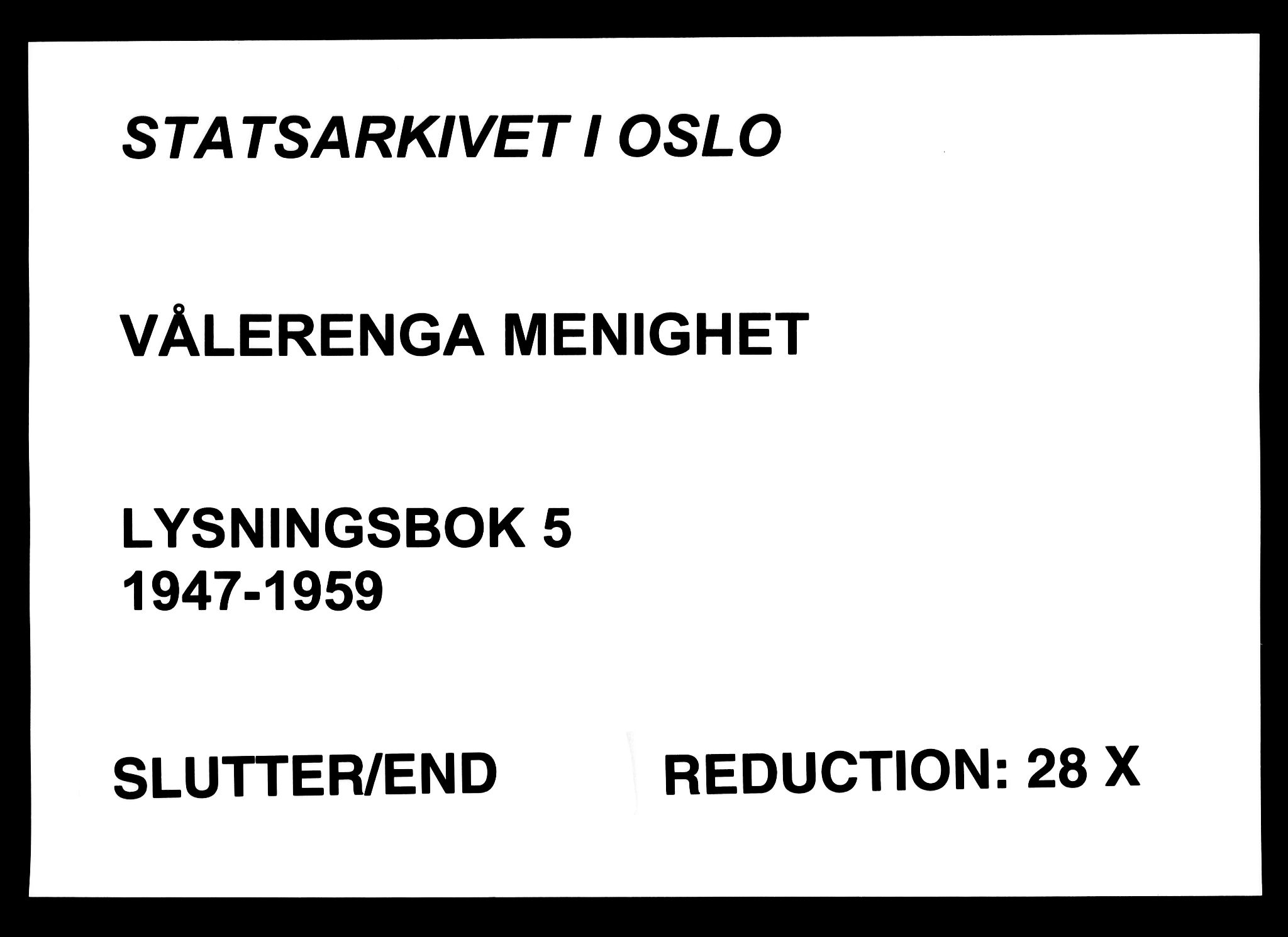 Vålerengen prestekontor Kirkebøker, SAO/A-10878/H/Ha/L0005: Lysningsprotokoll nr. 5, 1947-1959