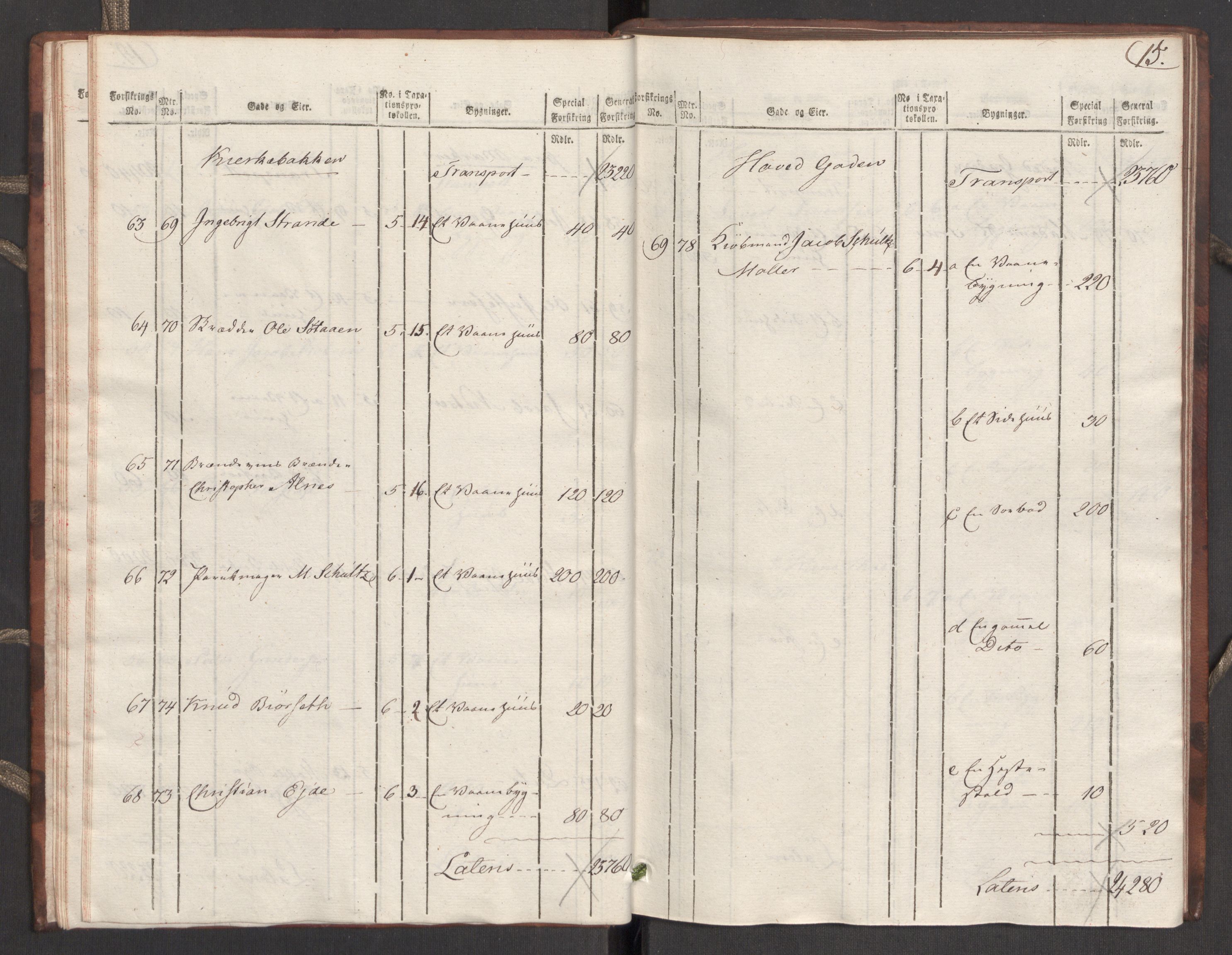 Kommersekollegiet, Brannforsikringskontoret 1767-1814, RA/EA-5458/F/Fa/L0039/0001: Molde / Branntakstprotokoll, 1807-1817