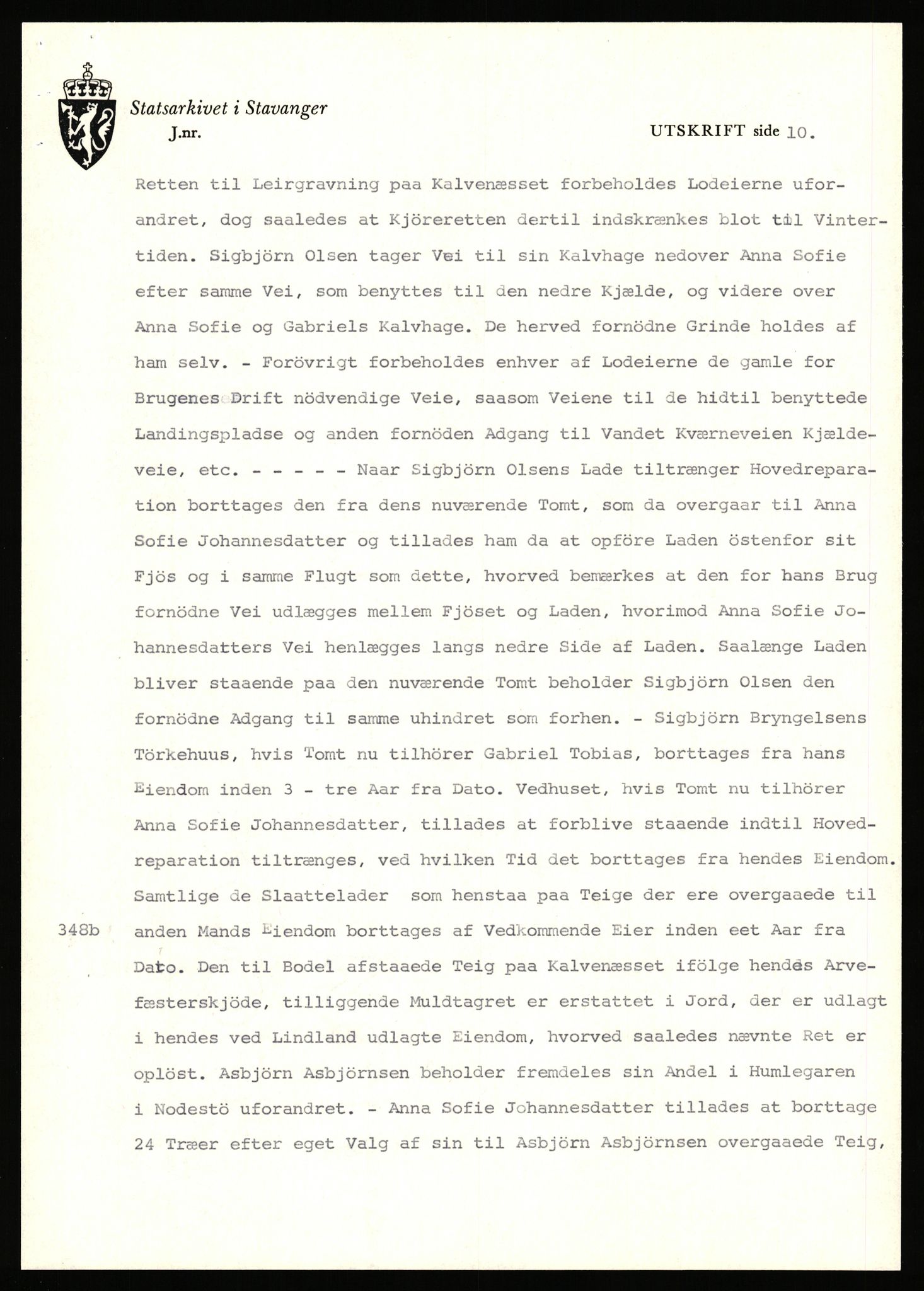 Statsarkivet i Stavanger, AV/SAST-A-101971/03/Y/Yj/L0029: Avskrifter sortert etter gårdsnavn: Haga i Skjold - Handeland, 1750-1930, s. 421