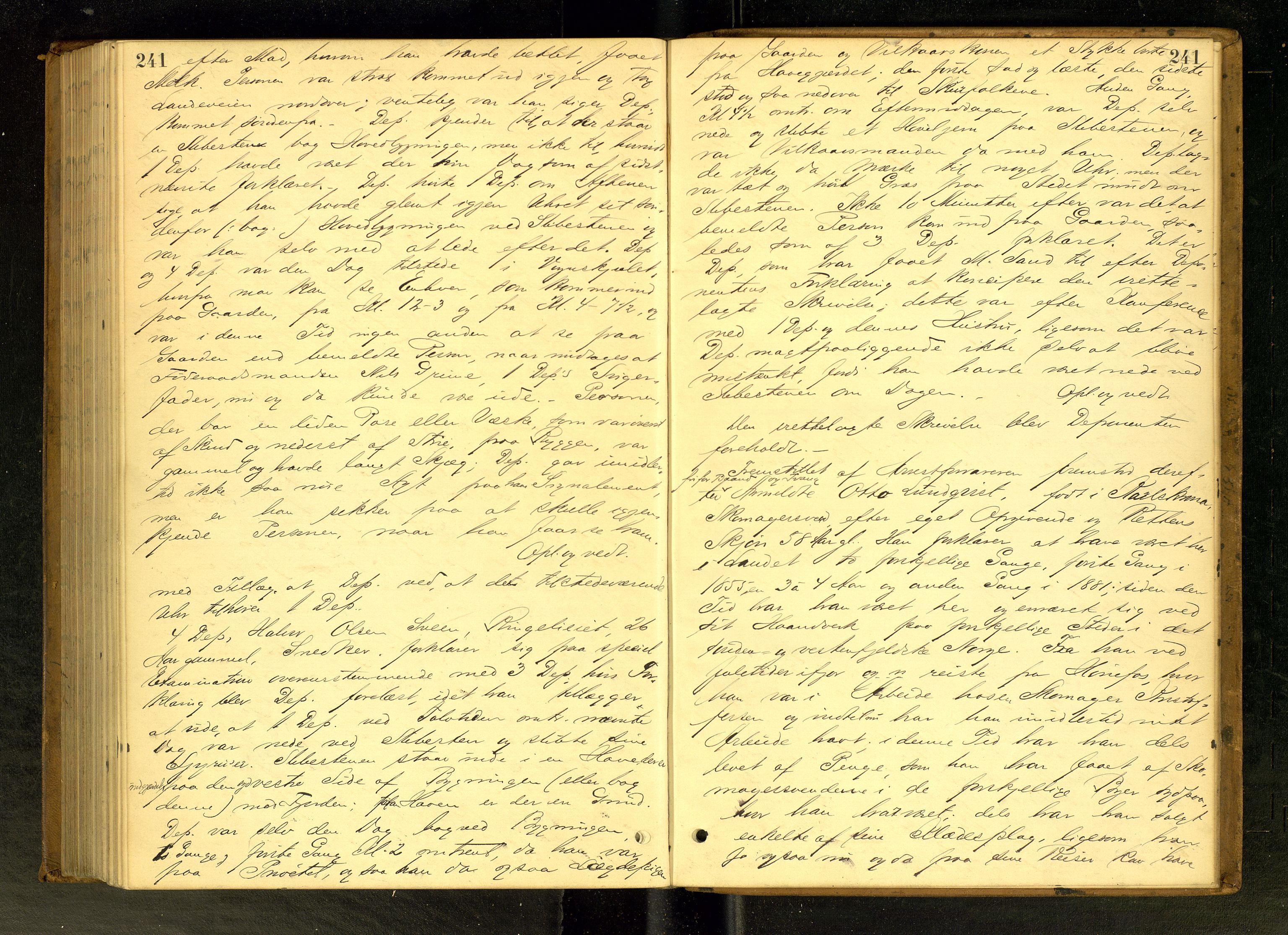 Hadeland og Land tingrett, AV/SAH-TING-010/G/Gc/L0022: Ekstrarettsprotokoll, 1885-1886, s. 241