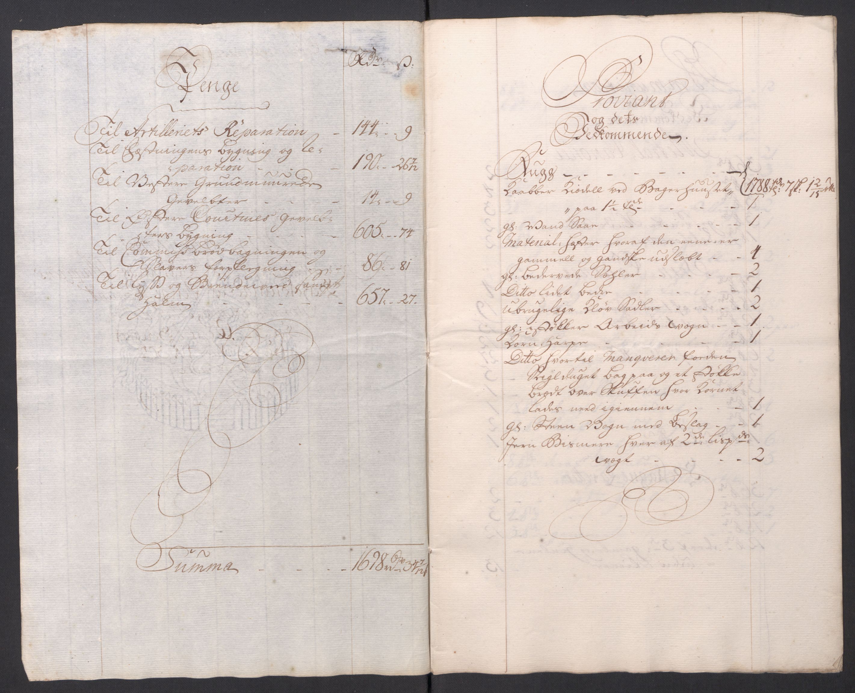 Kommanderende general (KG I) med Det norske krigsdirektorium, AV/RA-EA-5419/D/L0154: Fredriksten festning: Brev, inventarfortegnelser og regnskapsekstrakter, 1730-1739, s. 745