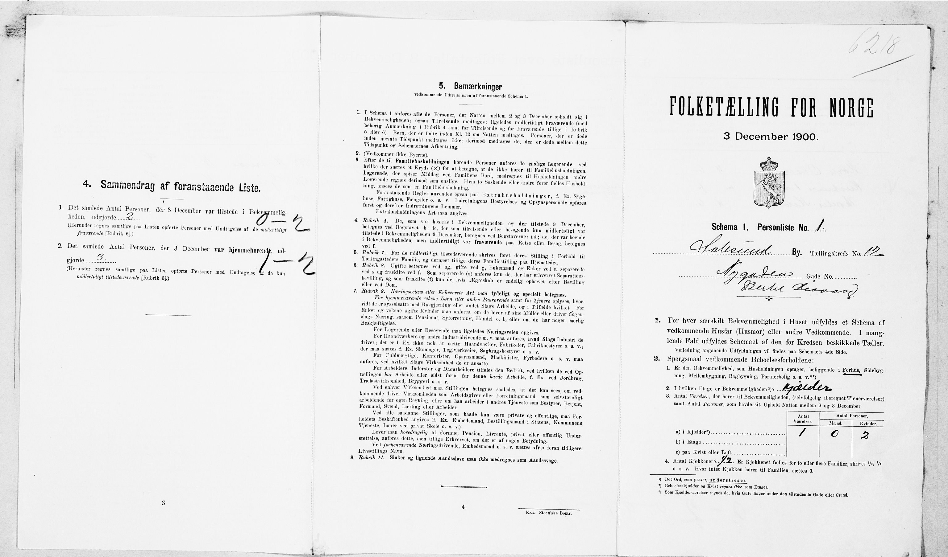 SAT, Folketelling 1900 for 1501 Ålesund kjøpstad, 1900, s. 3090