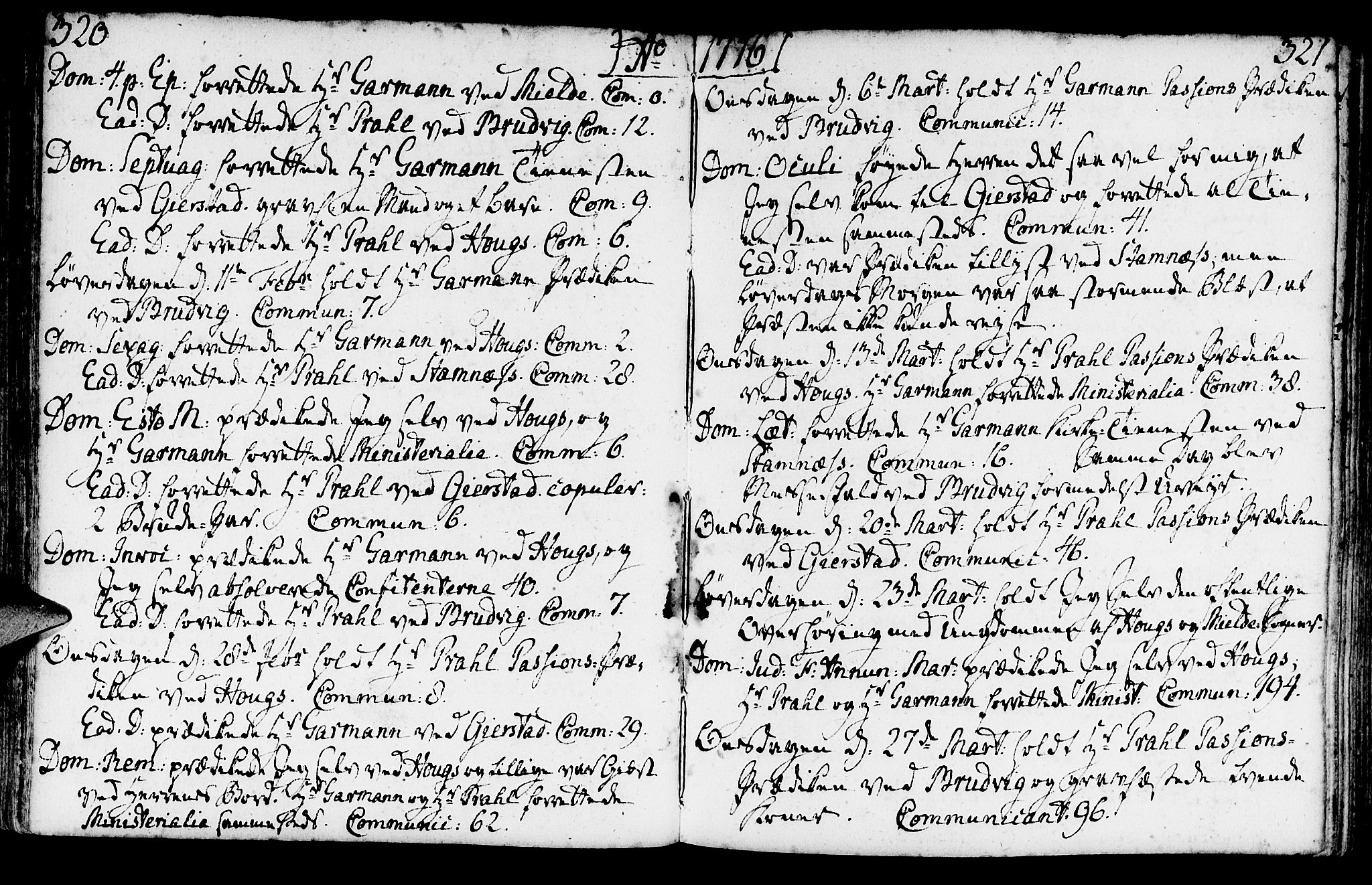 Haus sokneprestembete, SAB/A-75601/H/Haa: Ministerialbok nr. A 9, 1767-1781, s. 320-321