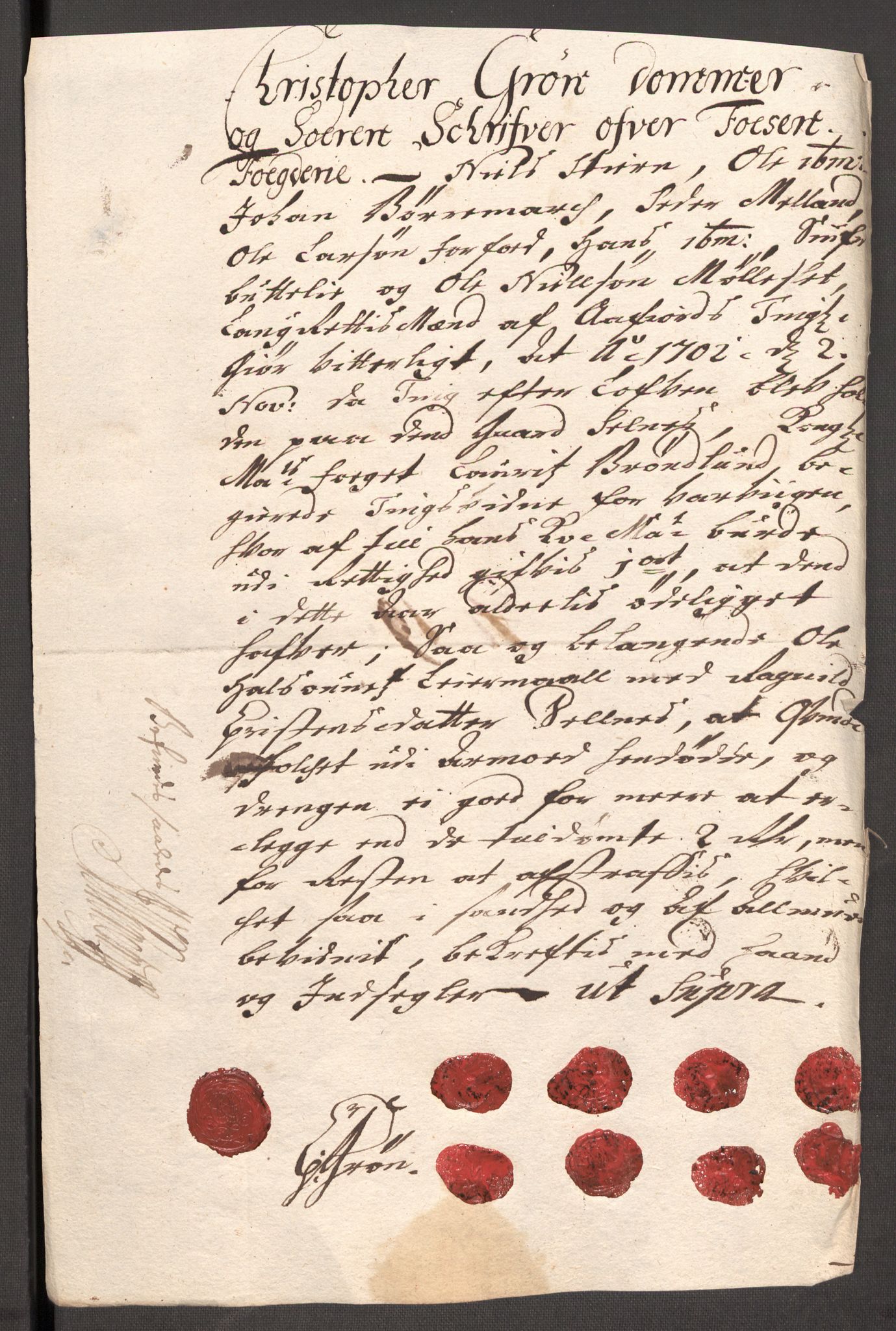 Rentekammeret inntil 1814, Reviderte regnskaper, Fogderegnskap, RA/EA-4092/R57/L3855: Fogderegnskap Fosen, 1702-1703, s. 163