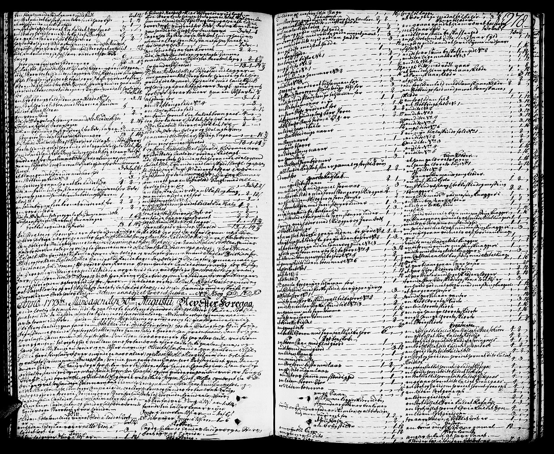 Orkdal sorenskriveri, SAT/A-4169/1/3/3Aa/L0007: Skifteprotokoller, 1767-1782, s. 277b-278a