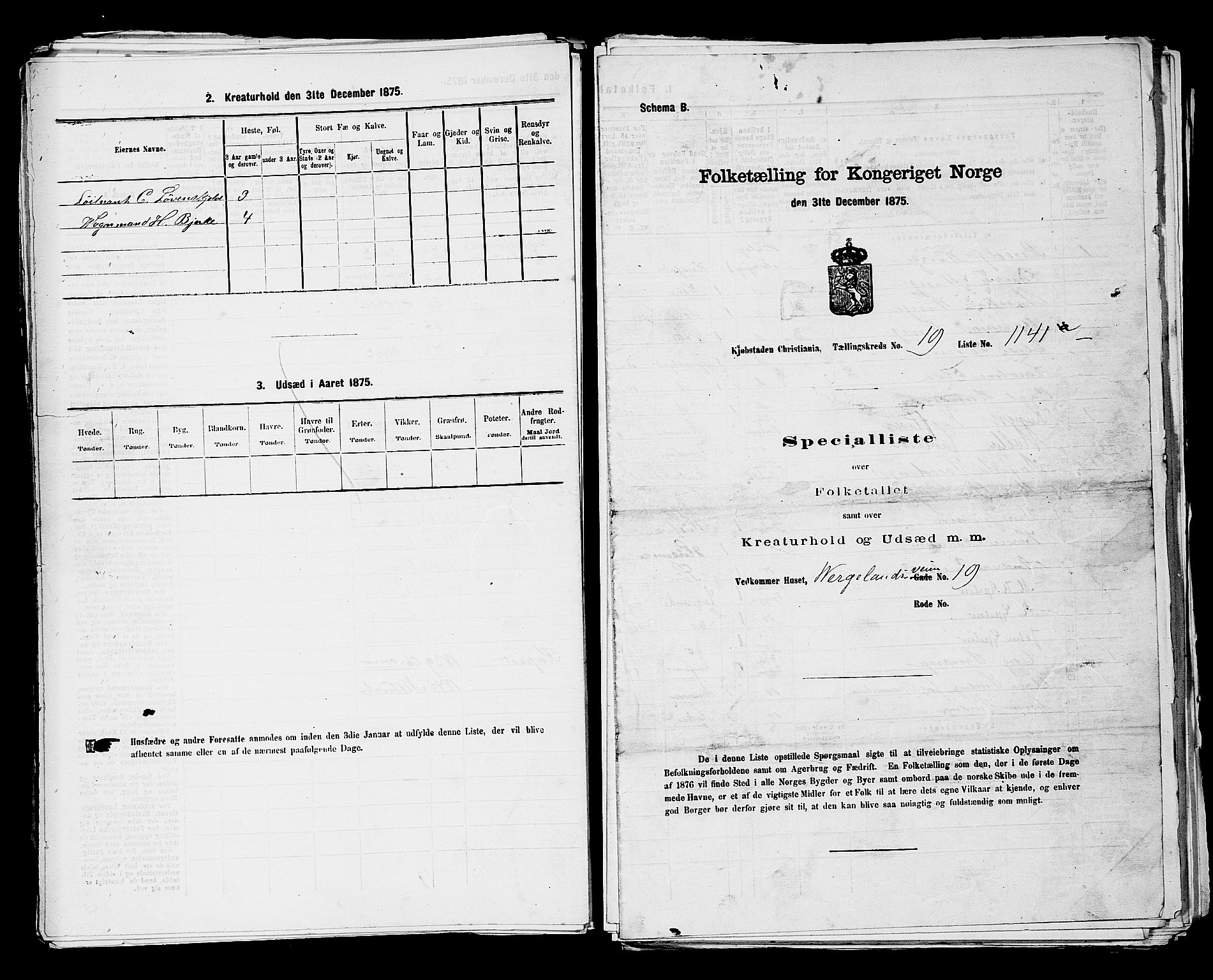 RA, Folketelling 1875 for 0301 Kristiania kjøpstad, 1875, s. 3578