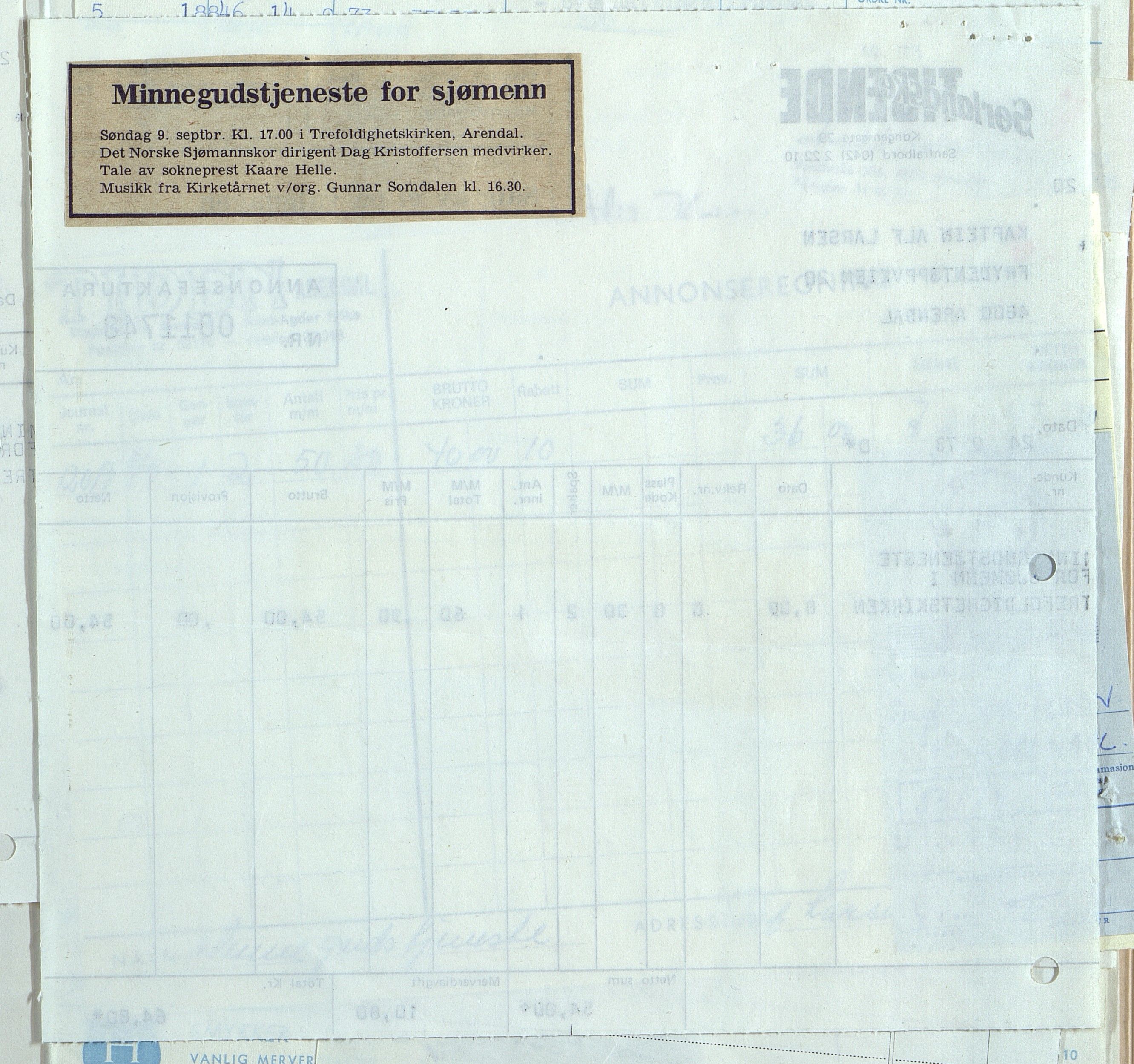 Byjubileet i Arendal 1973 , AAKS/KA0906-492a/E/E01/L0004: Spesielle arrangementer, 1971-1973