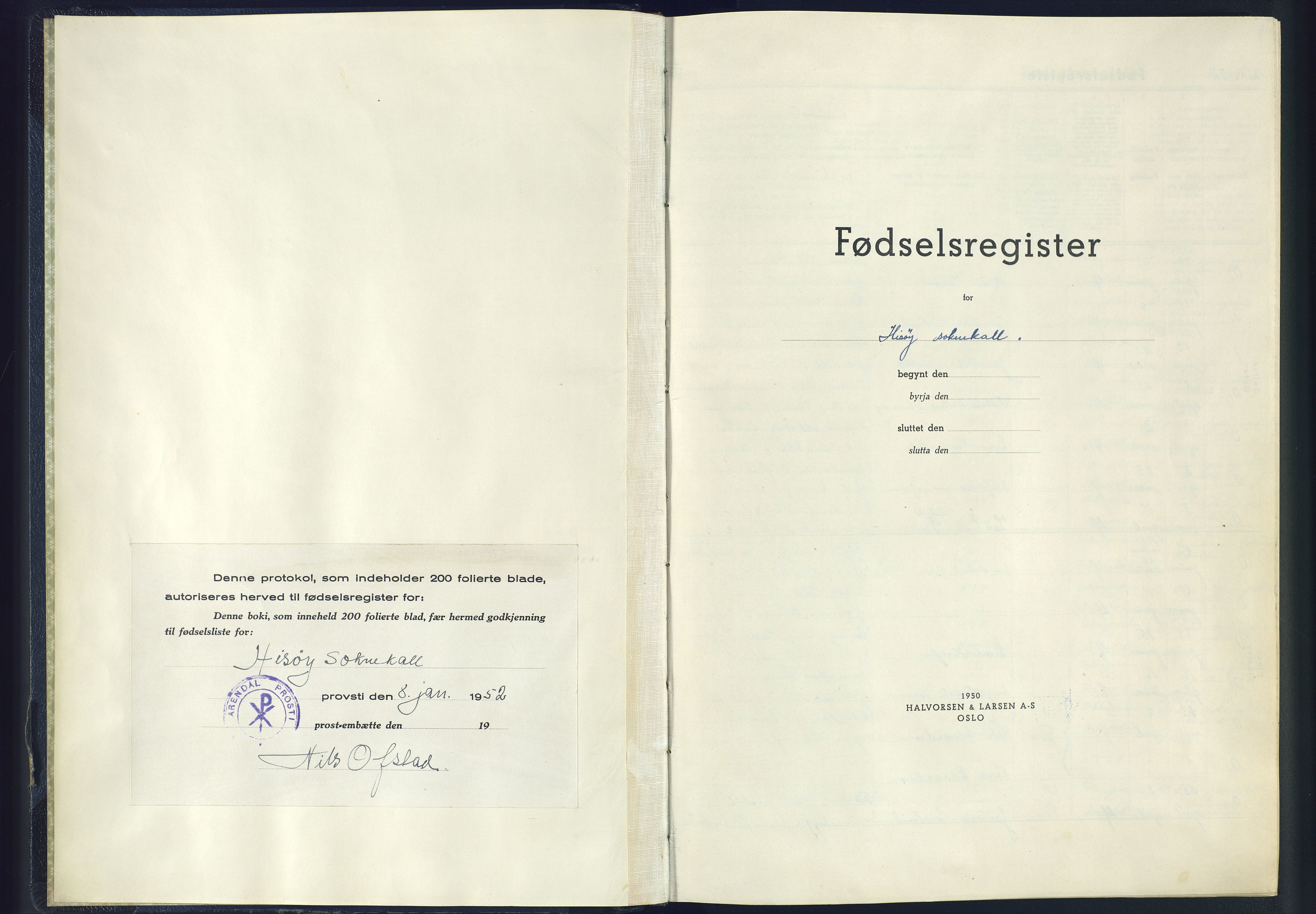 Hisøy sokneprestkontor, SAK/1111-0020/J/Ja/L0002: Fødselsregister nr. A-VI-15, 1952-1983