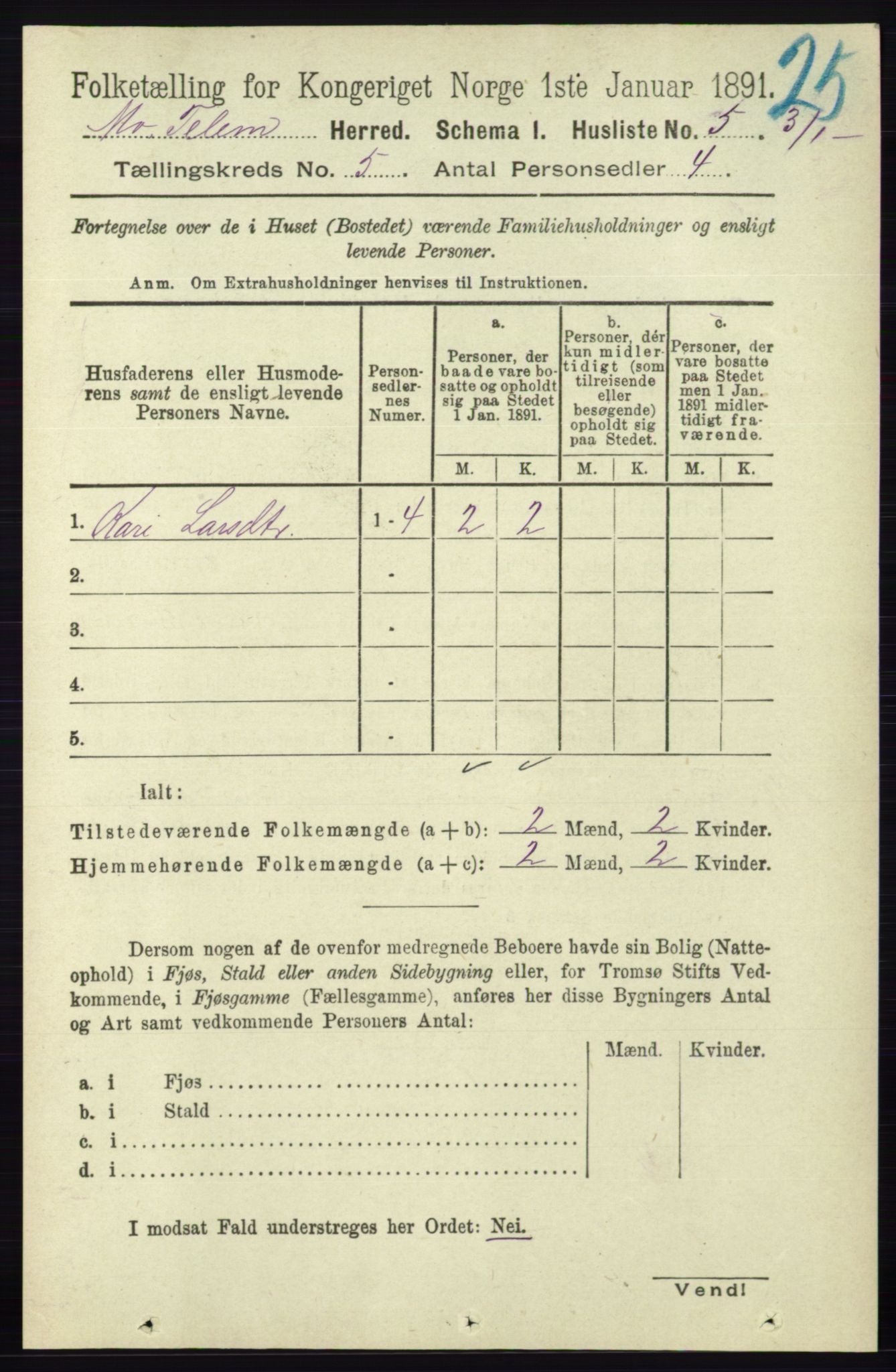 RA, Folketelling 1891 for 0832 Mo herred, 1891, s. 1258