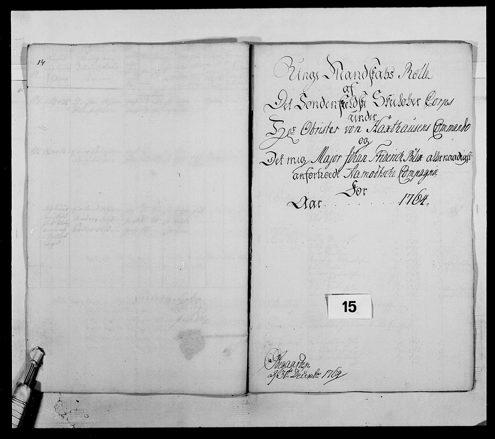 Kommanderende general (KG I) med Det norske krigsdirektorium, AV/RA-EA-5419/E/Ea/L0503b: 1. Opplandske regiment, 1764-1765, s. 164
