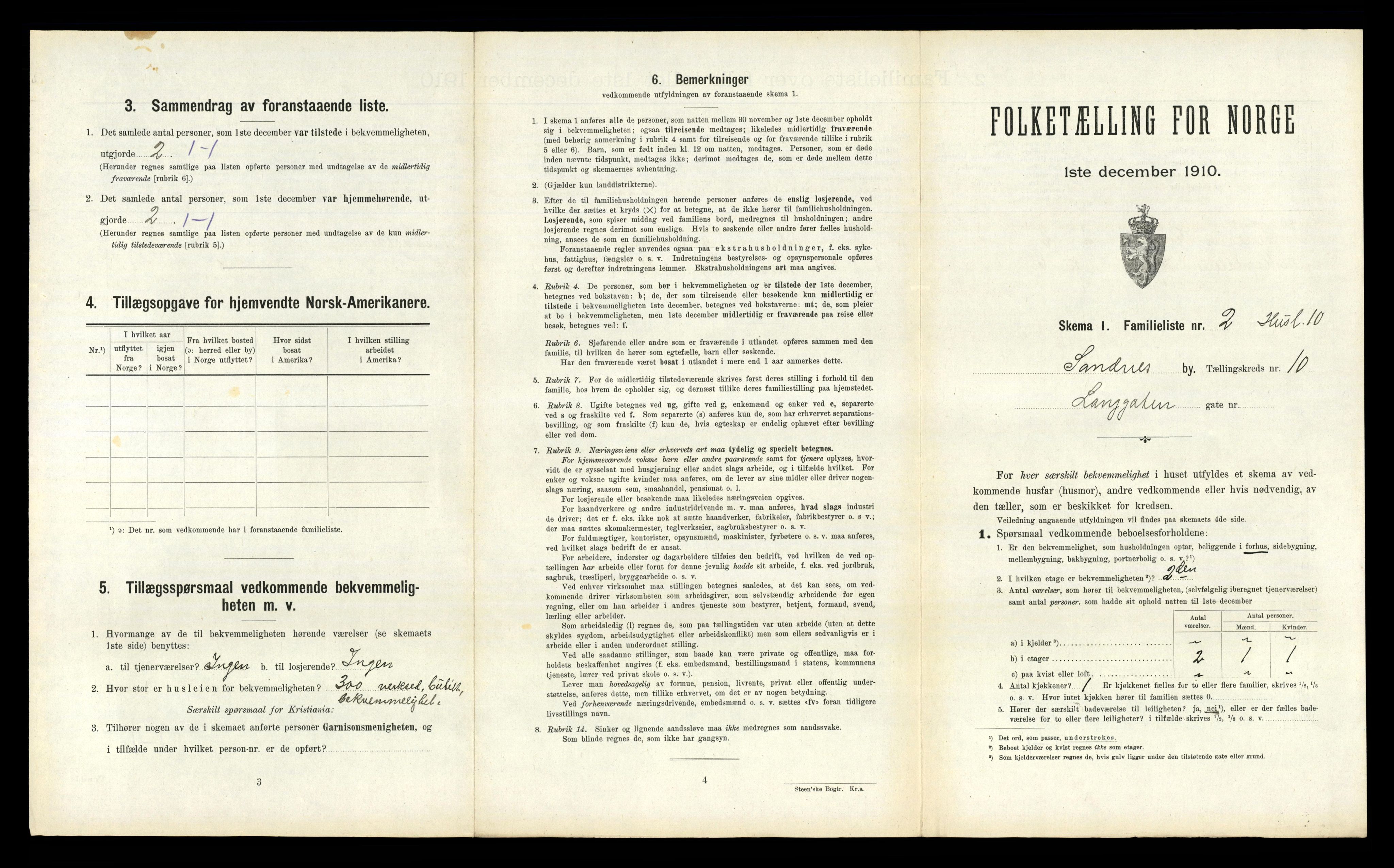 RA, Folketelling 1910 for 1102 Sandnes ladested, 1910, s. 1082