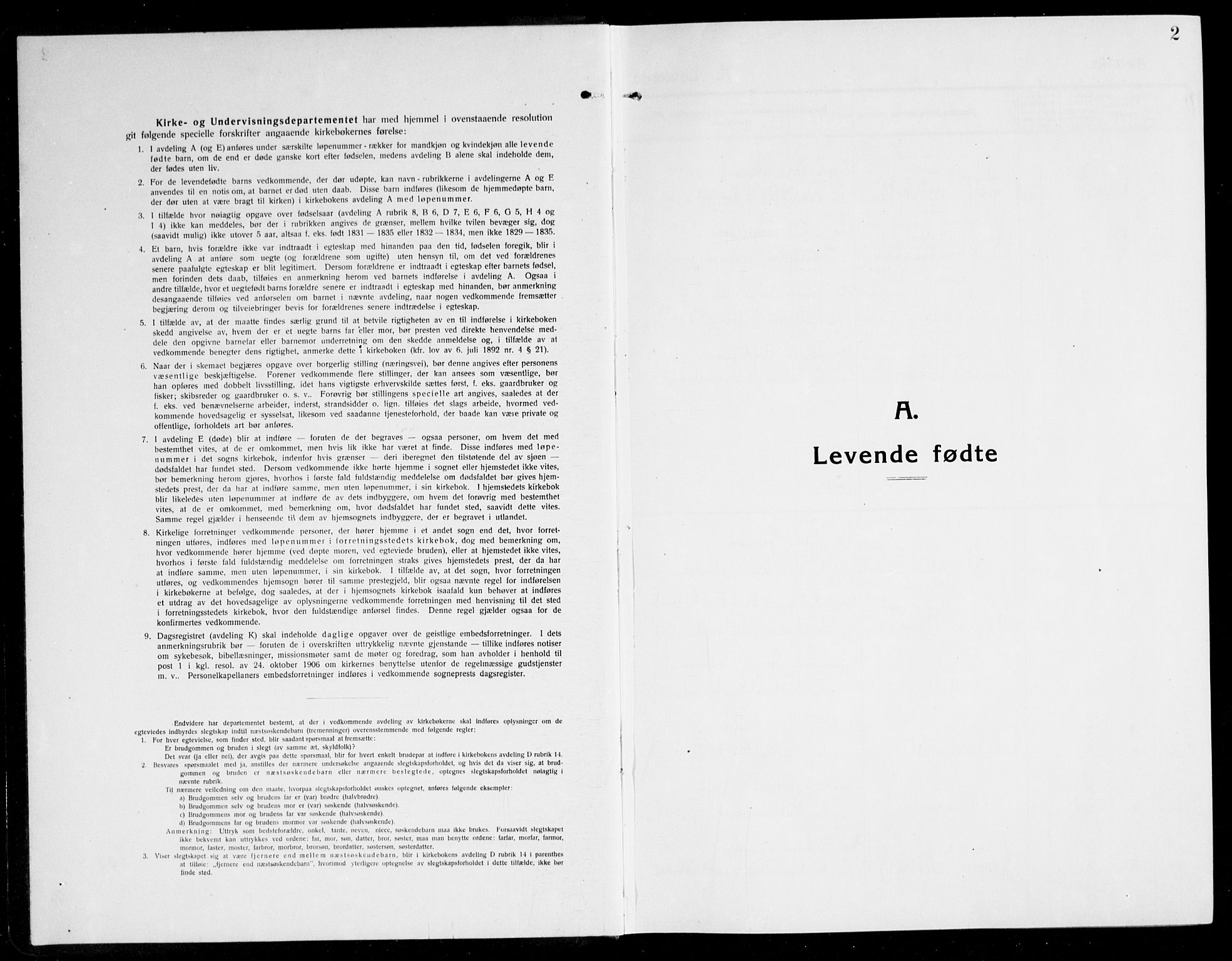Kvinnherad sokneprestembete, AV/SAB-A-76401/H/Hab: Klokkerbok nr. A 3, 1911-1945, s. 2