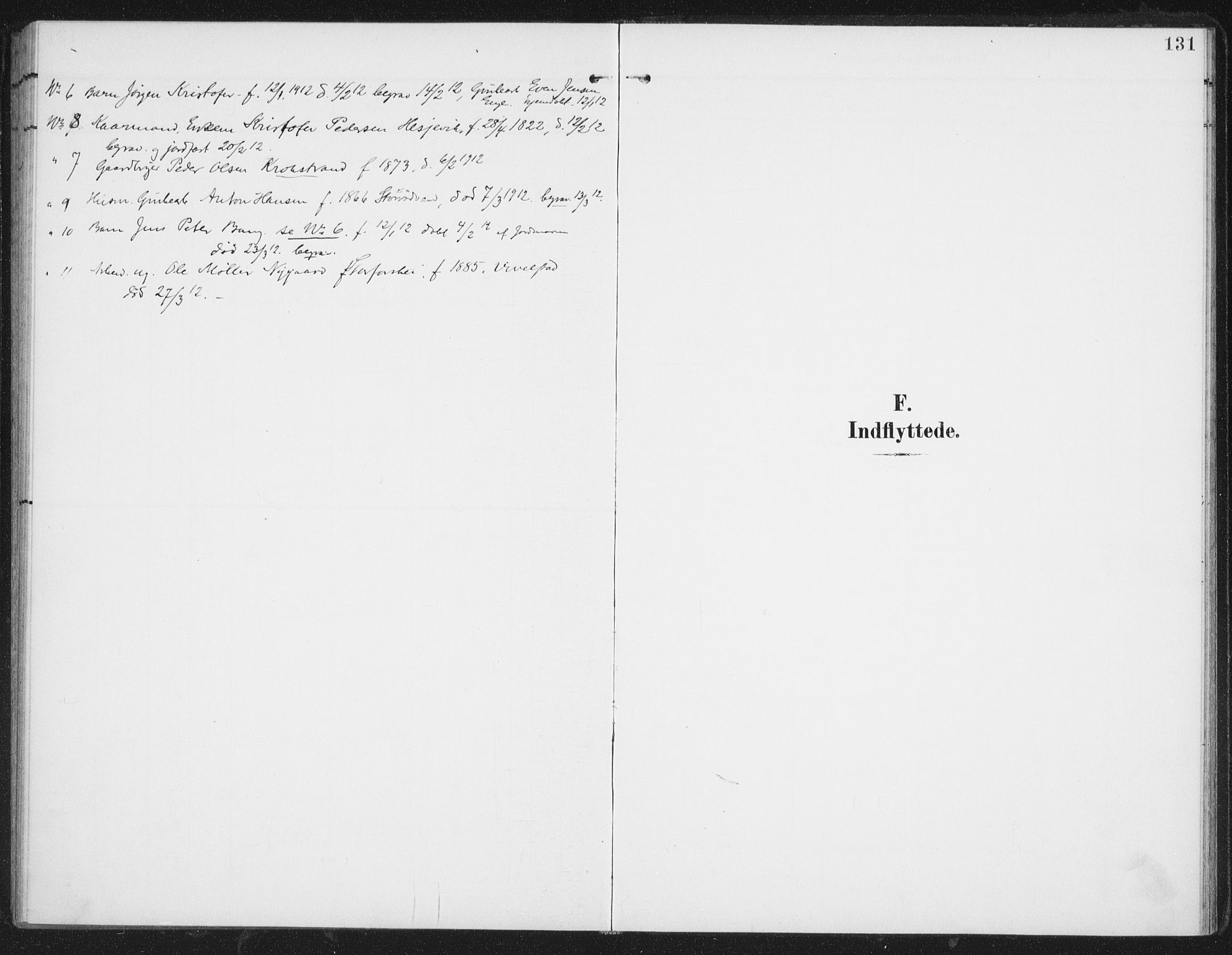Ministerialprotokoller, klokkerbøker og fødselsregistre - Nordland, AV/SAT-A-1459/827/L0403: Ministerialbok nr. 827A15, 1903-1912, s. 131