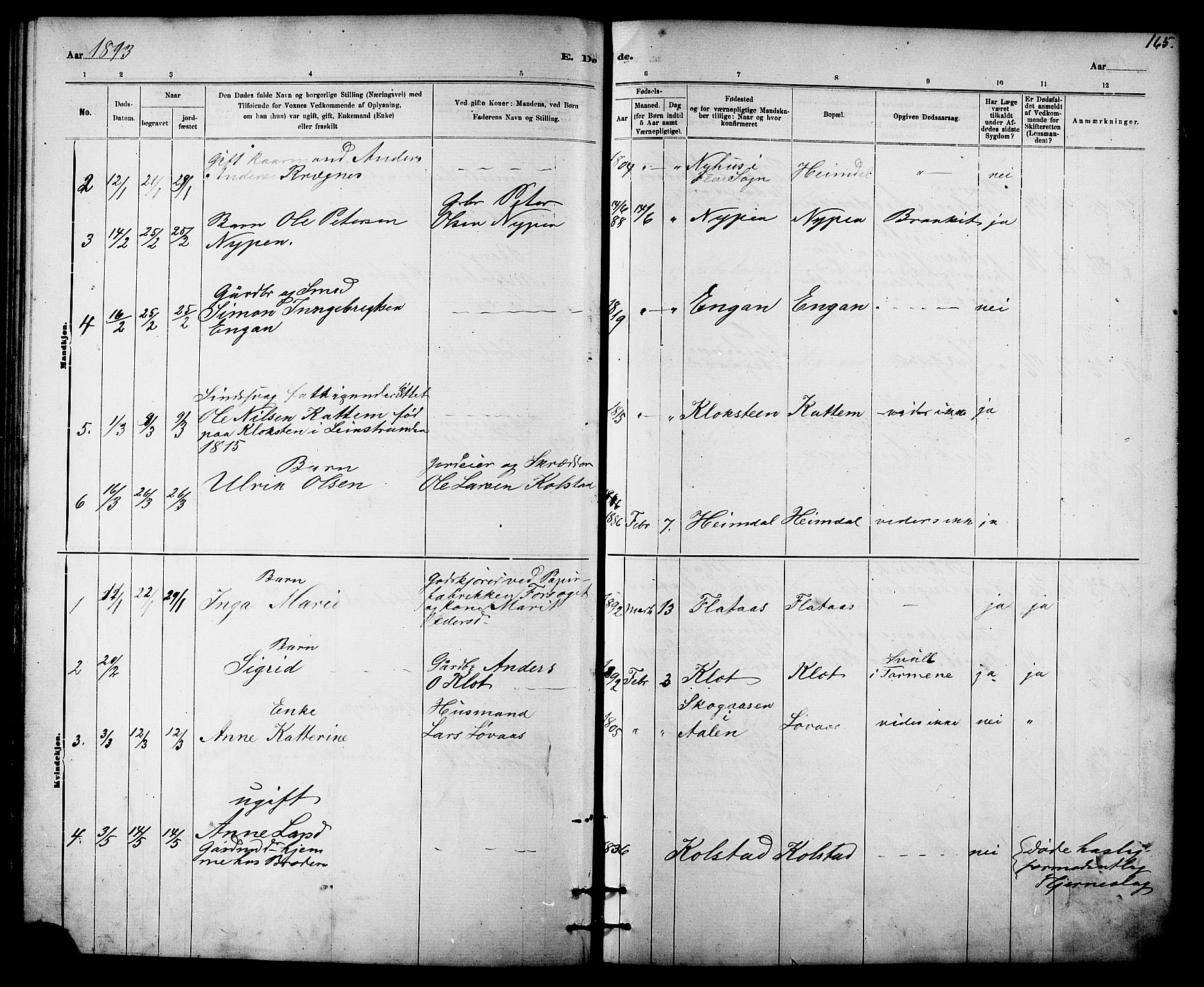 Ministerialprotokoller, klokkerbøker og fødselsregistre - Sør-Trøndelag, SAT/A-1456/613/L0395: Klokkerbok nr. 613C03, 1887-1909, s. 165