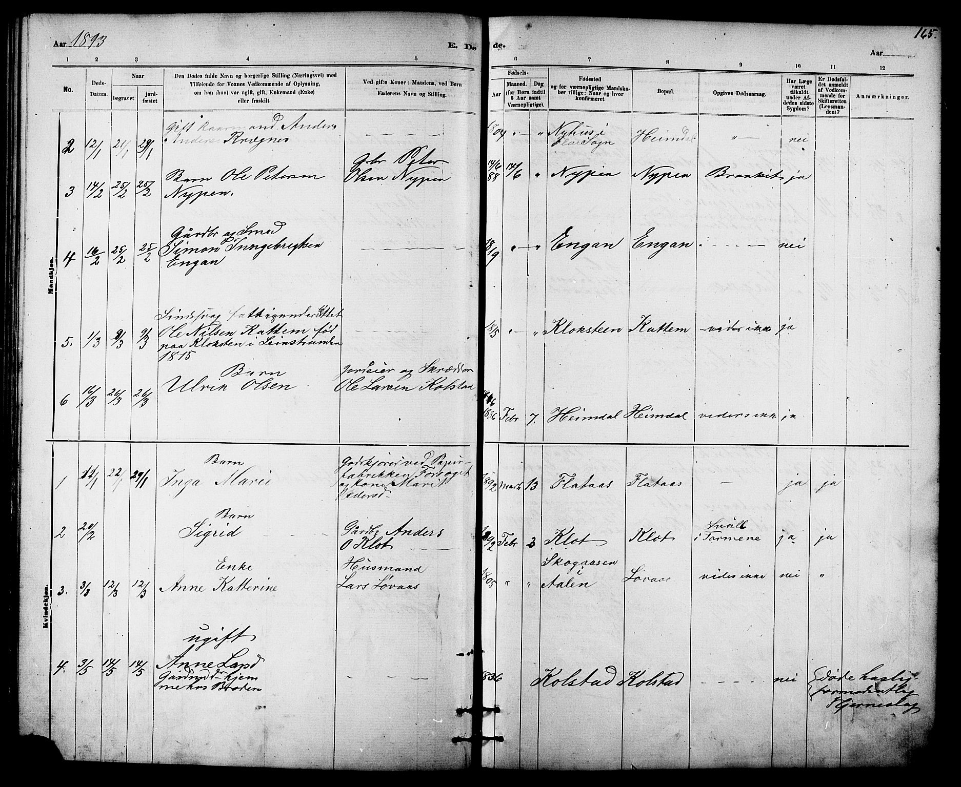 Ministerialprotokoller, klokkerbøker og fødselsregistre - Sør-Trøndelag, AV/SAT-A-1456/613/L0395: Klokkerbok nr. 613C03, 1887-1909, s. 165