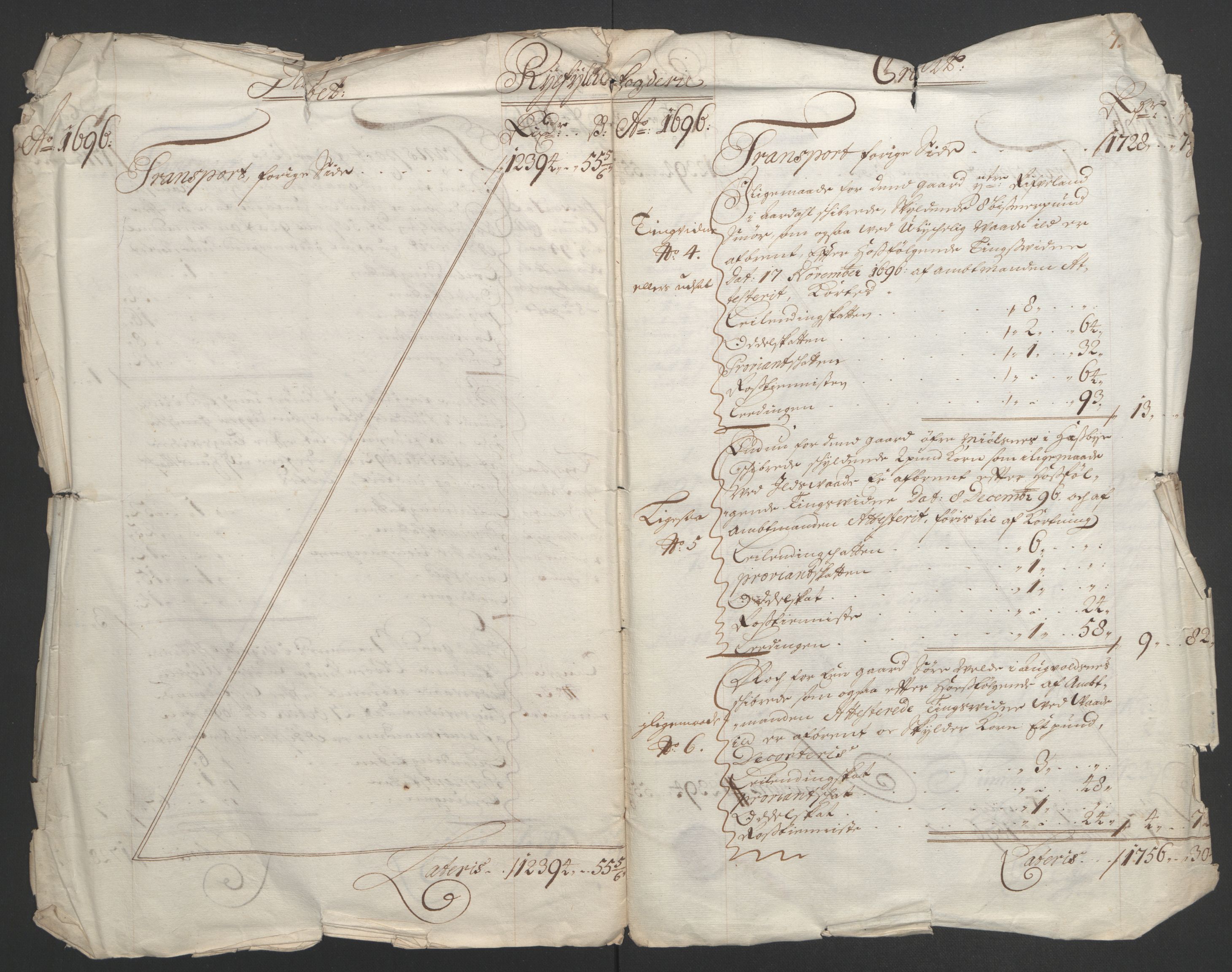 Rentekammeret inntil 1814, Reviderte regnskaper, Fogderegnskap, RA/EA-4092/R47/L2857: Fogderegnskap Ryfylke, 1694-1696, s. 244