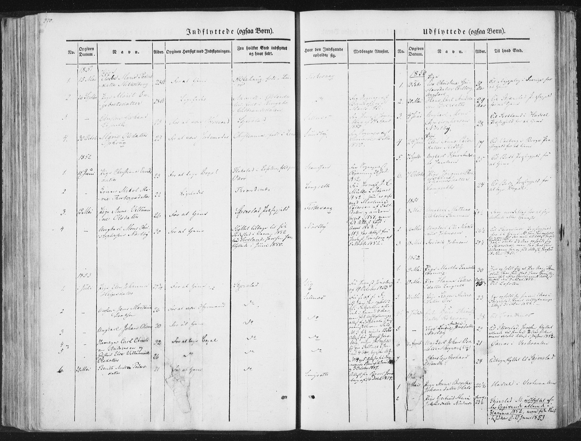 Ministerialprotokoller, klokkerbøker og fødselsregistre - Nordland, AV/SAT-A-1459/847/L0667: Ministerialbok nr. 847A07, 1842-1871, s. 370