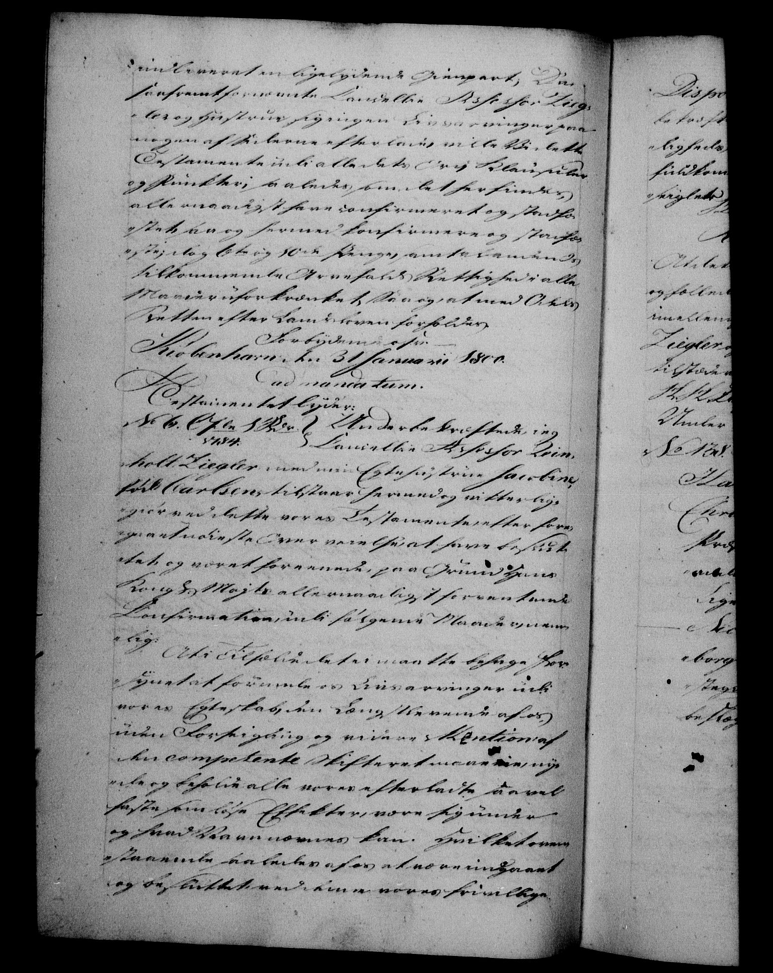 Danske Kanselli 1800-1814, RA/EA-3024/H/Hf/Hfb/Hfba/L0001: Registranter, 1800-1801, s. 44b