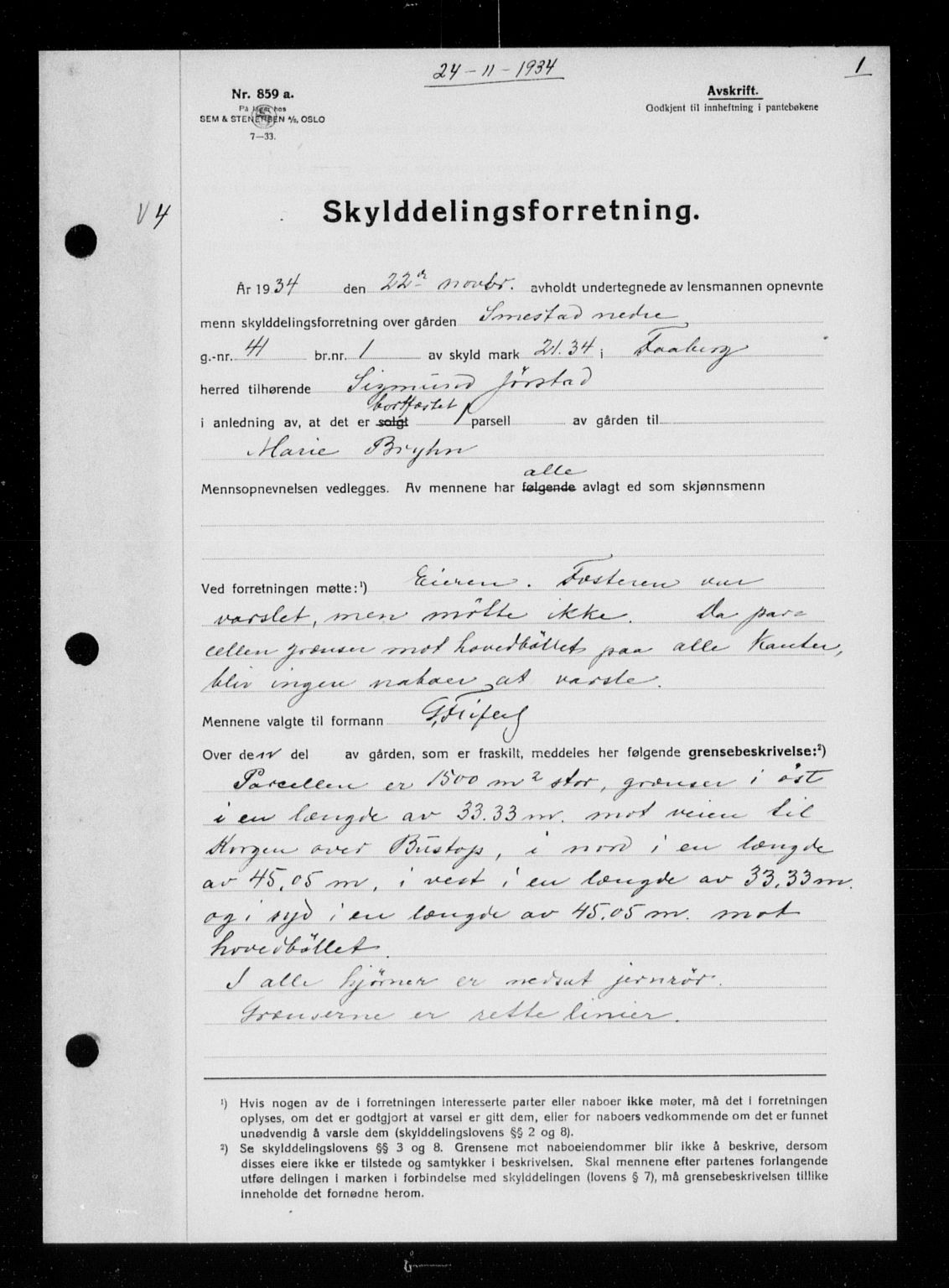 Sør-Gudbrandsdal tingrett, AV/SAH-TING-004/H/Hb/Hbb/L0026: Pantebok nr. II 26, 1934-1935, s. 1