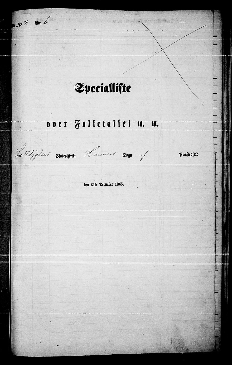 RA, Folketelling 1865 for 0628P Hurum prestegjeld, 1865, s. 93