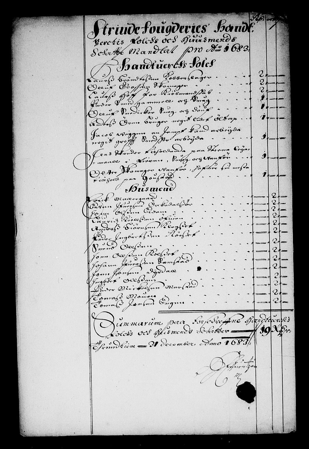 Rentekammeret inntil 1814, Reviderte regnskaper, Stiftamtstueregnskaper, Trondheim stiftamt og Nordland amt, AV/RA-EA-6044/R/Rg/L0071: Trondheim stiftamt og Nordland amt, 1683