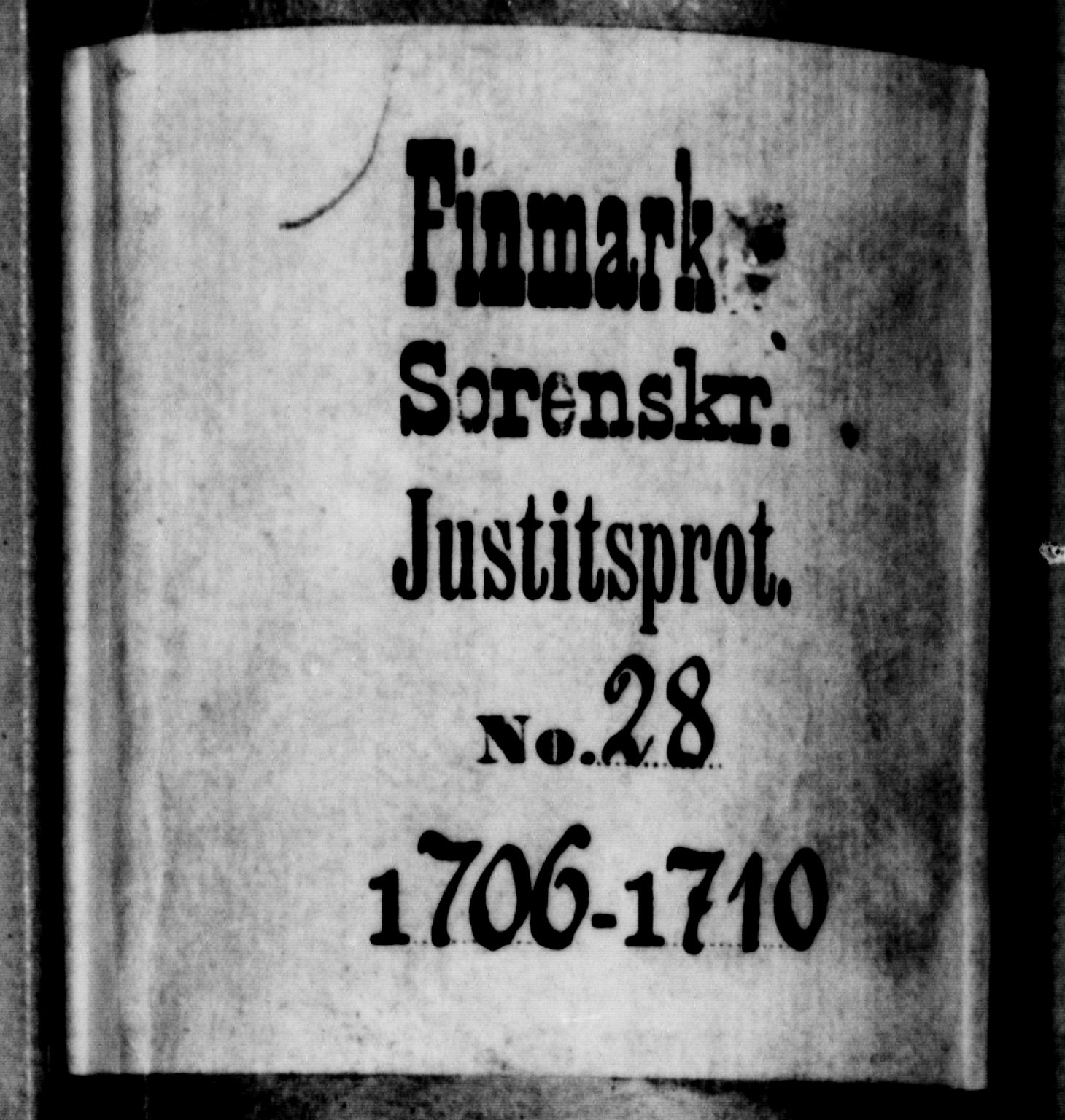 Finnmark sorenskriveri, SATØ/S-0053/F/Fa/L0032: Justisprotokoller. Duplikat, 1706-1710