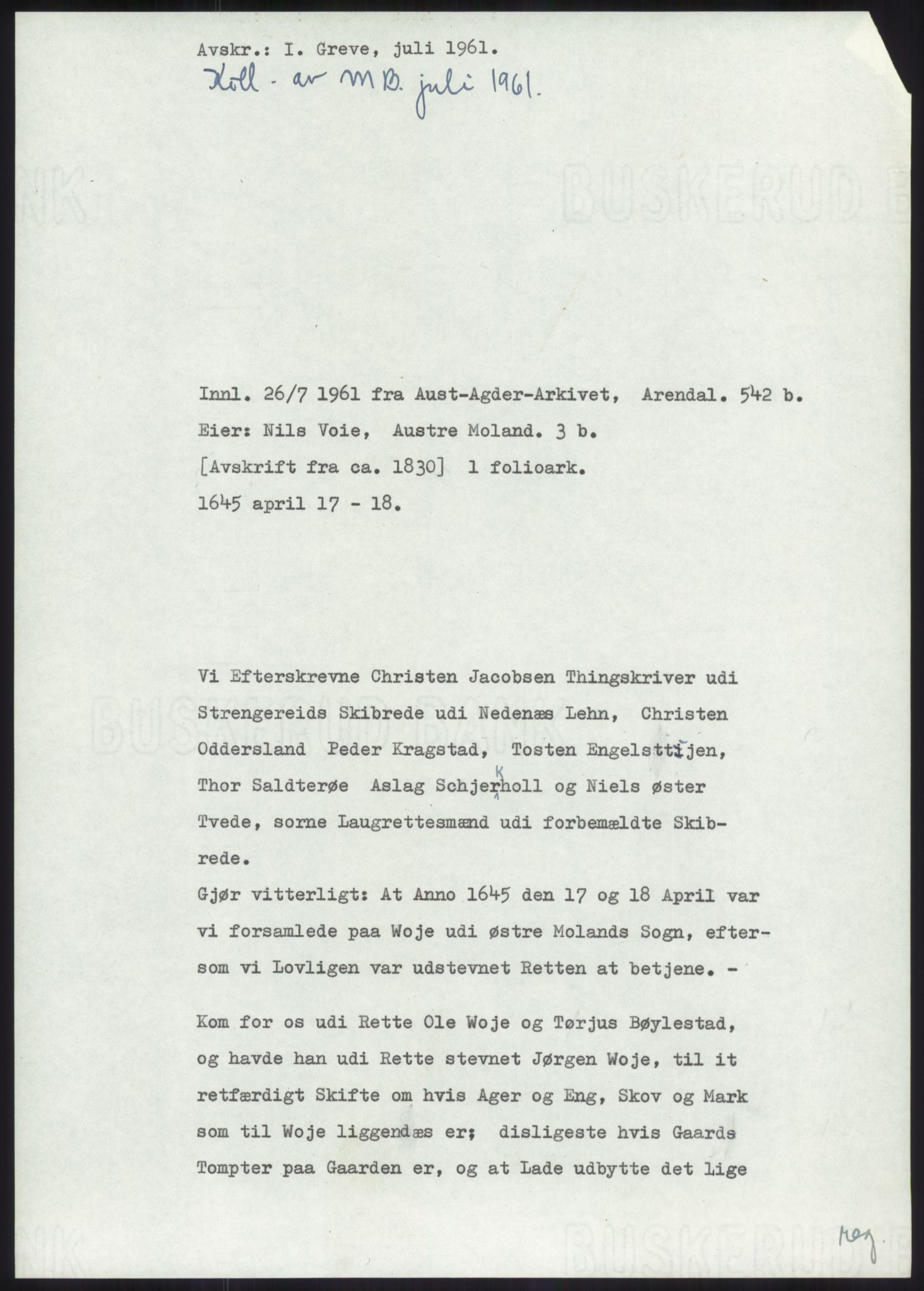 Samlinger til kildeutgivelse, Diplomavskriftsamlingen, RA/EA-4053/H/Ha, s. 390