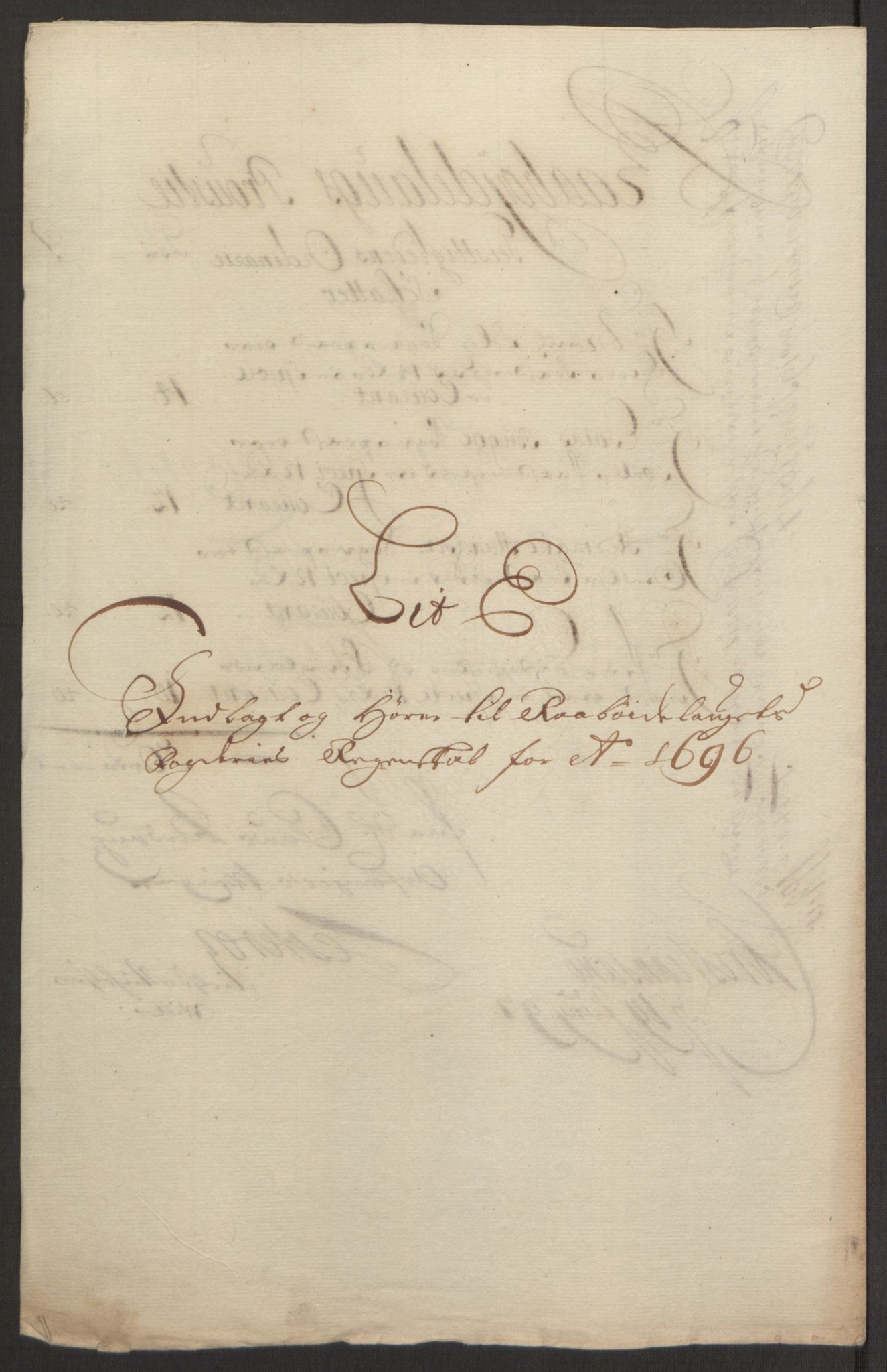 Rentekammeret inntil 1814, Reviderte regnskaper, Fogderegnskap, AV/RA-EA-4092/R40/L2444: Fogderegnskap Råbyggelag, 1693-1696, s. 331